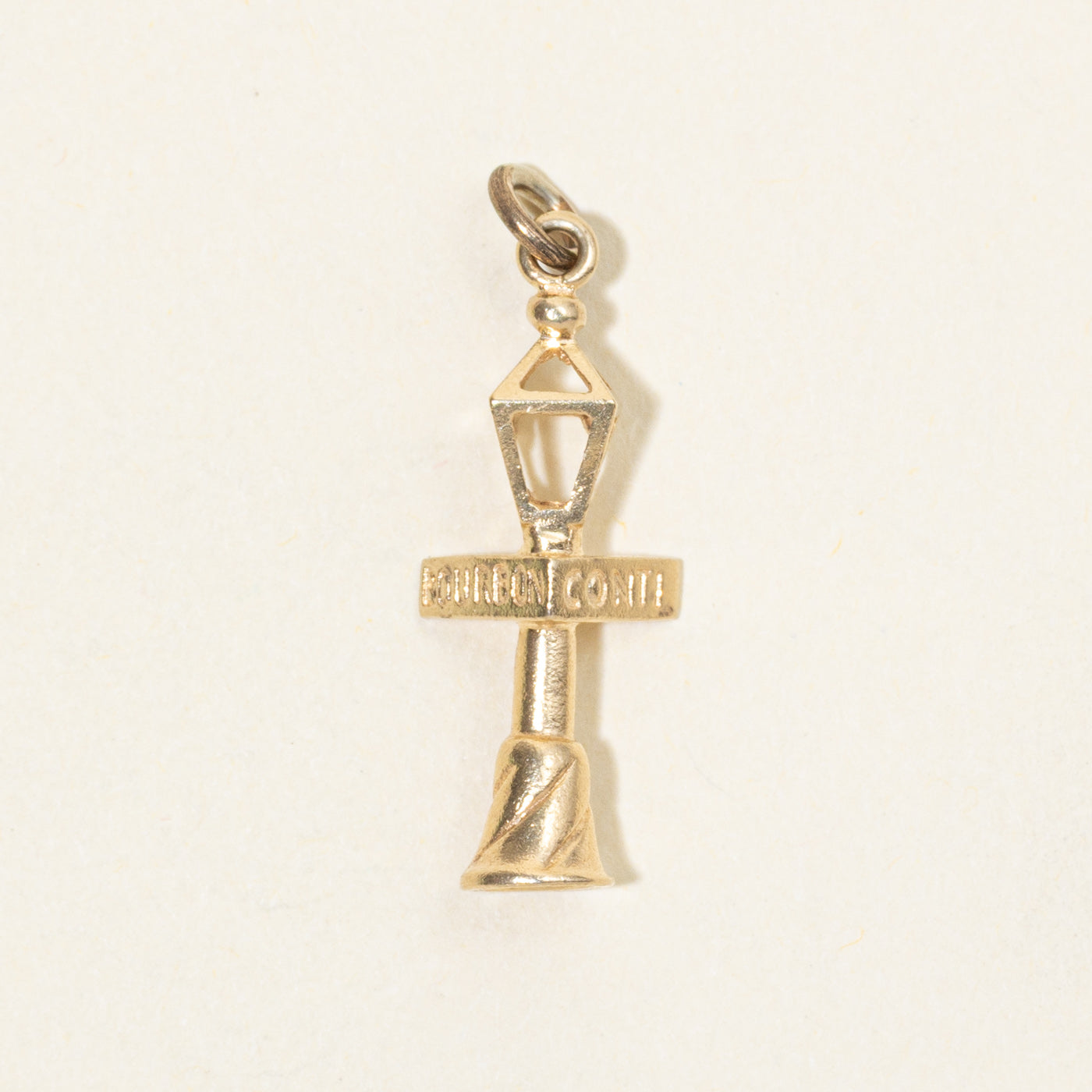 14k Yellow Gold Bourbon & Conti Street Lamp Charm