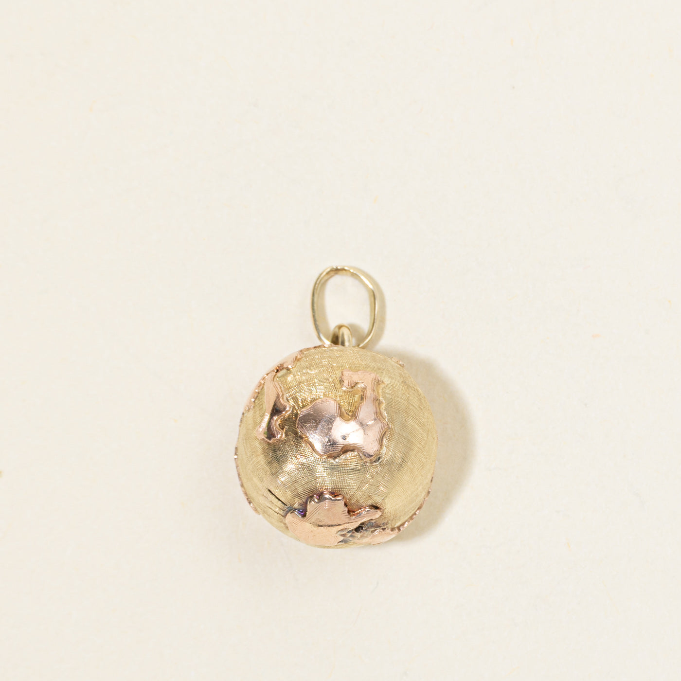 14k Yellow Gold Globe Charm