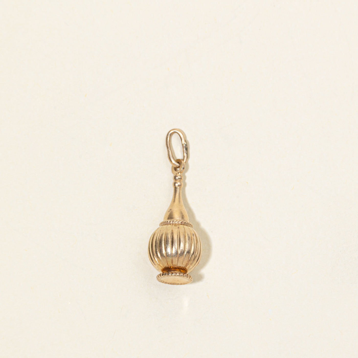 14k Yellow Gold Chianti Wine Bottle Charm