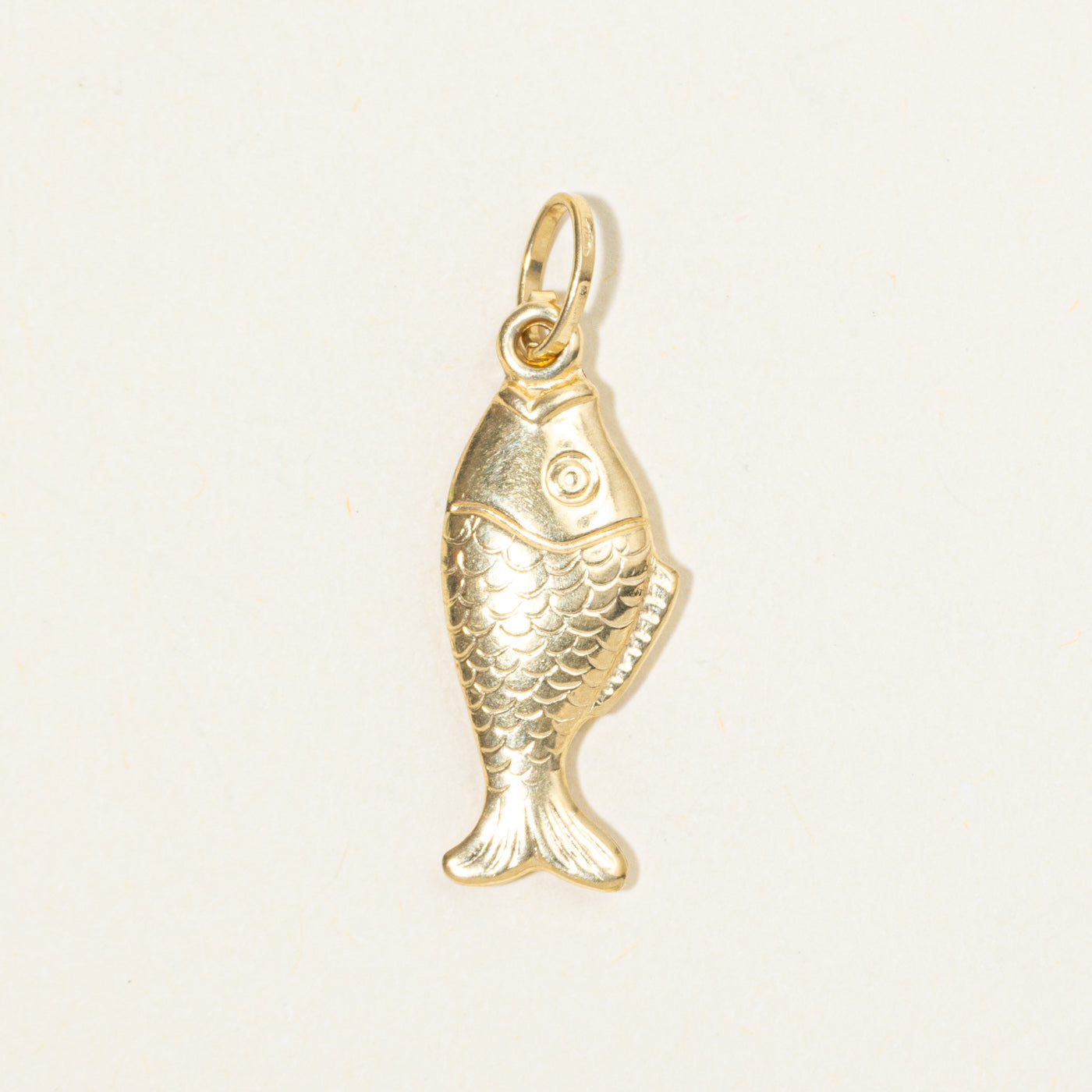 18k Yellow Gold Fish Charm