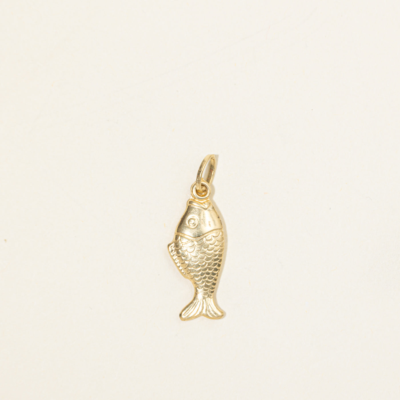 18k Yellow Gold Fish Charm