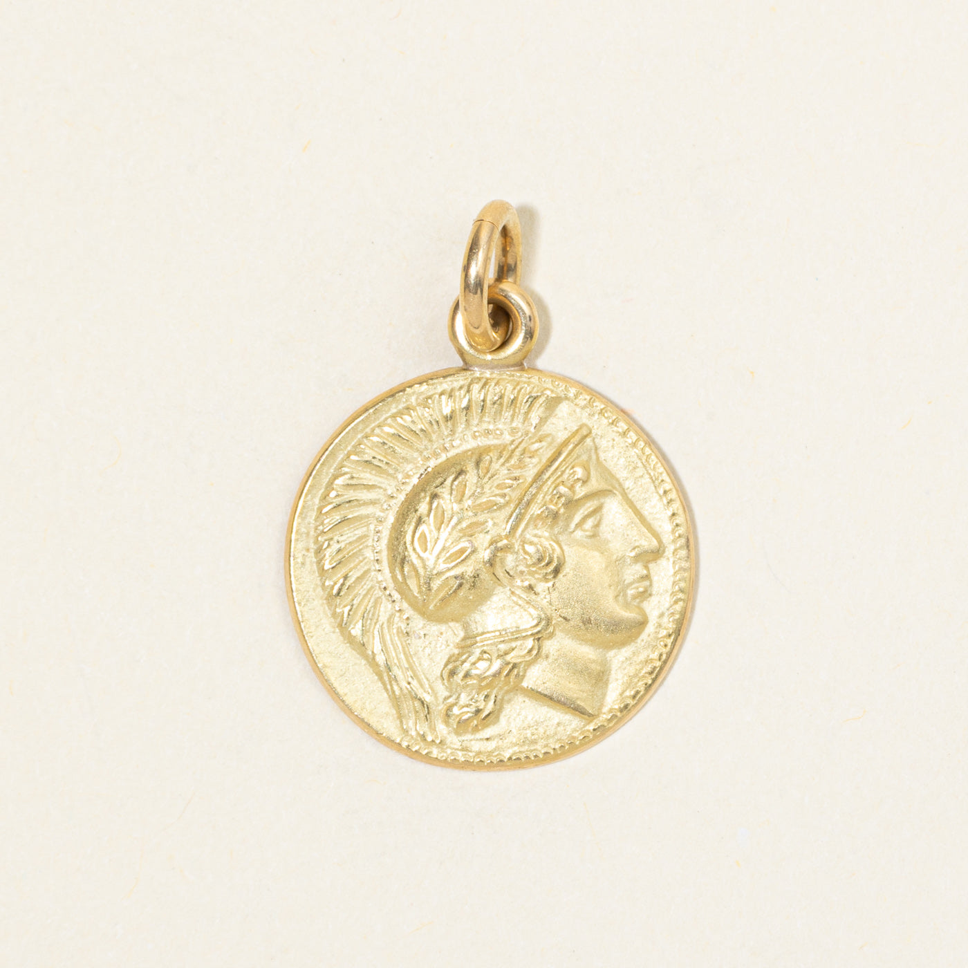 18k Yellow Gold Roman Warrior Charm