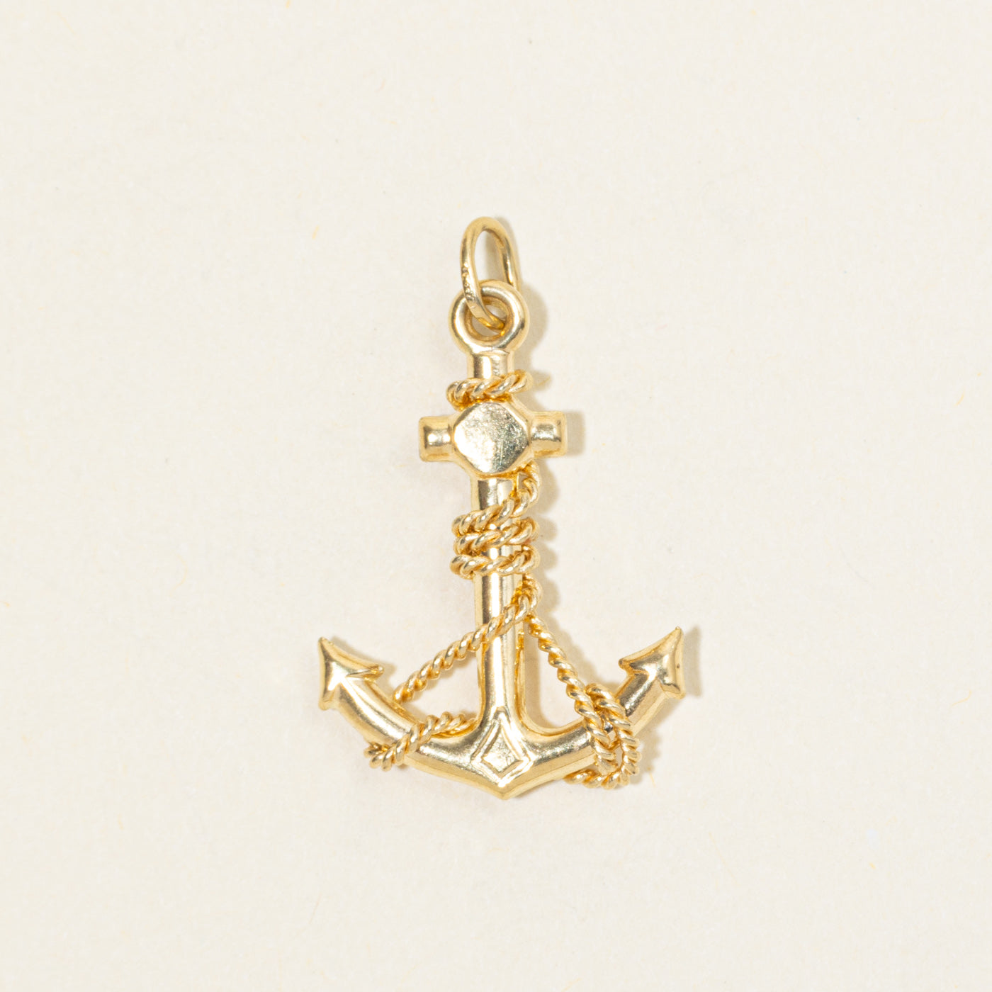 18k Yellow Gold Anchor Charm