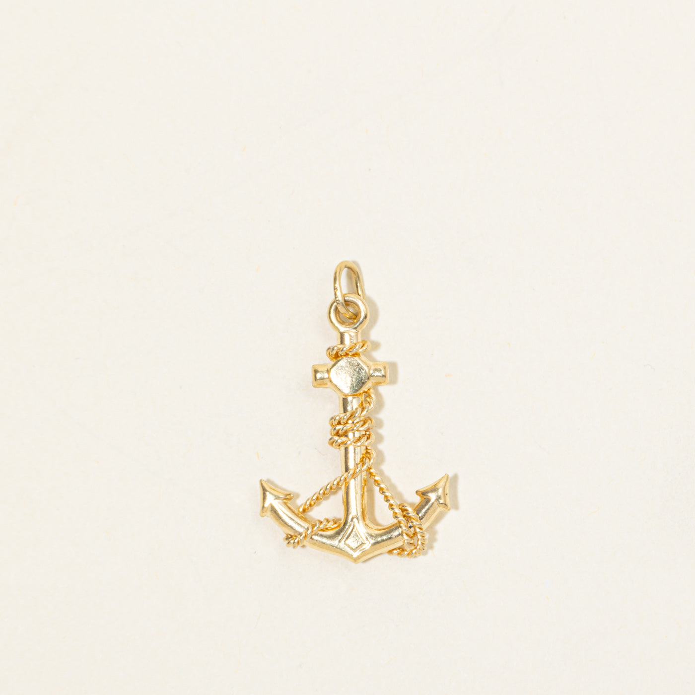 18k Yellow Gold Anchor Charm