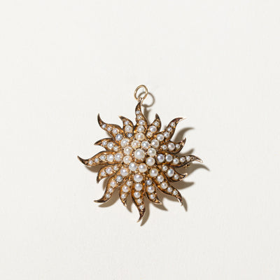 Edwardian Seed Pearl Brooch Pendant
