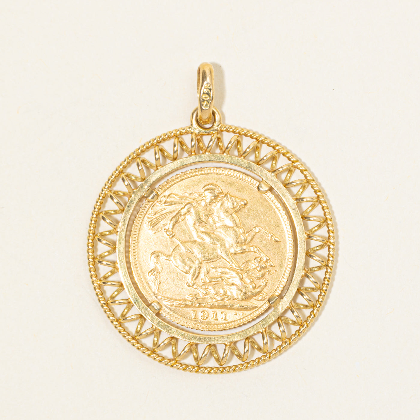 1911 22k Sovereign Coin Pendant