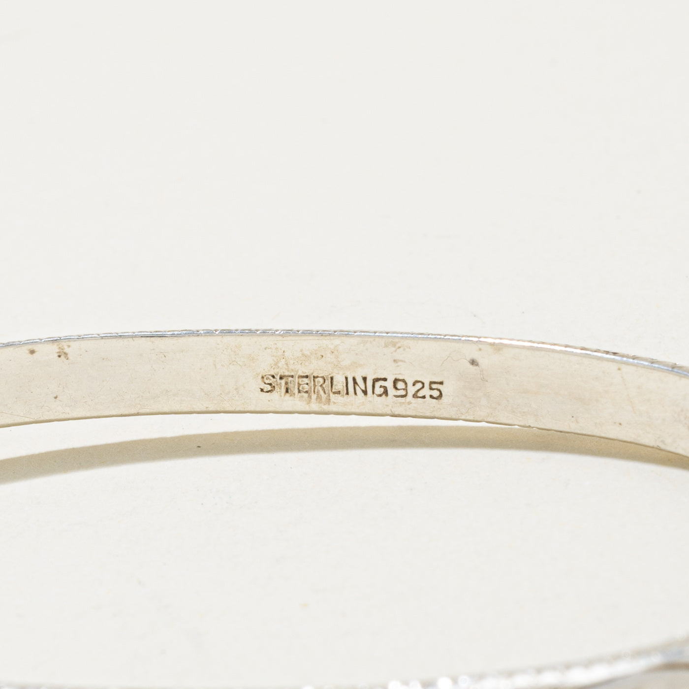 Sterling Silver Engraved Bangle Bracelet | 7"