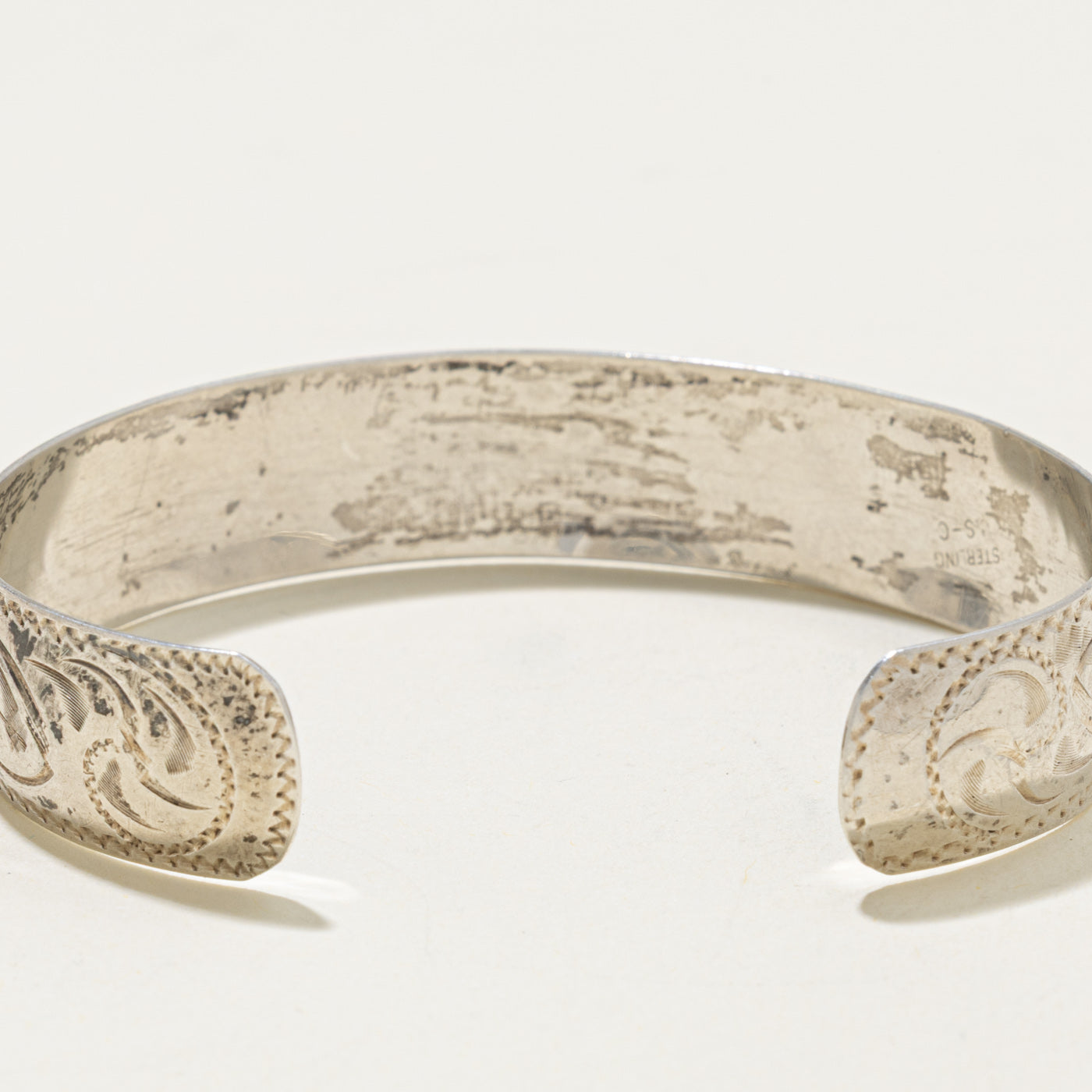 Sterling Silver "Deen" Engraved Engraved Bracelet | 6"