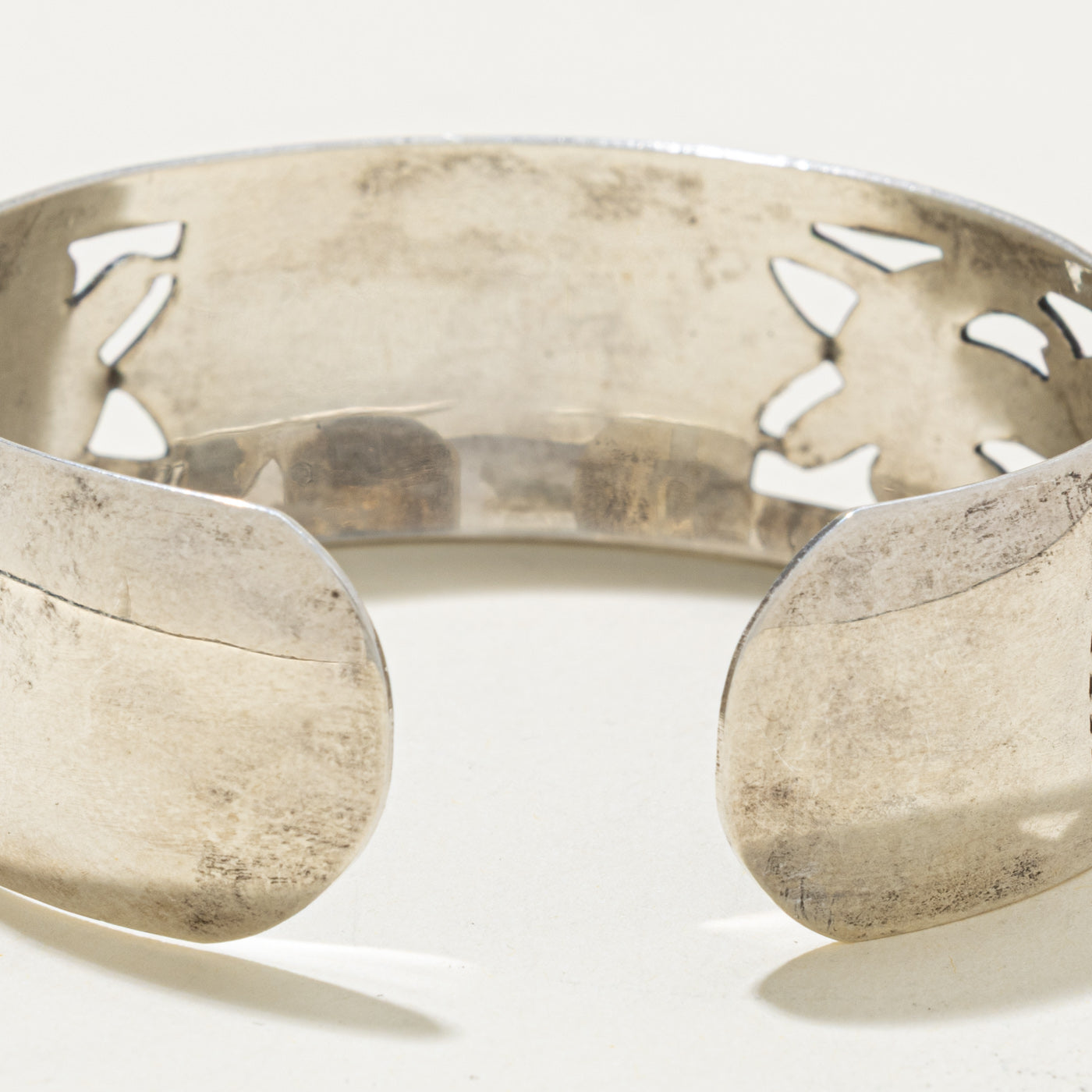 Sterling Silver Bird Openwork Cuff Bracelet | 6"