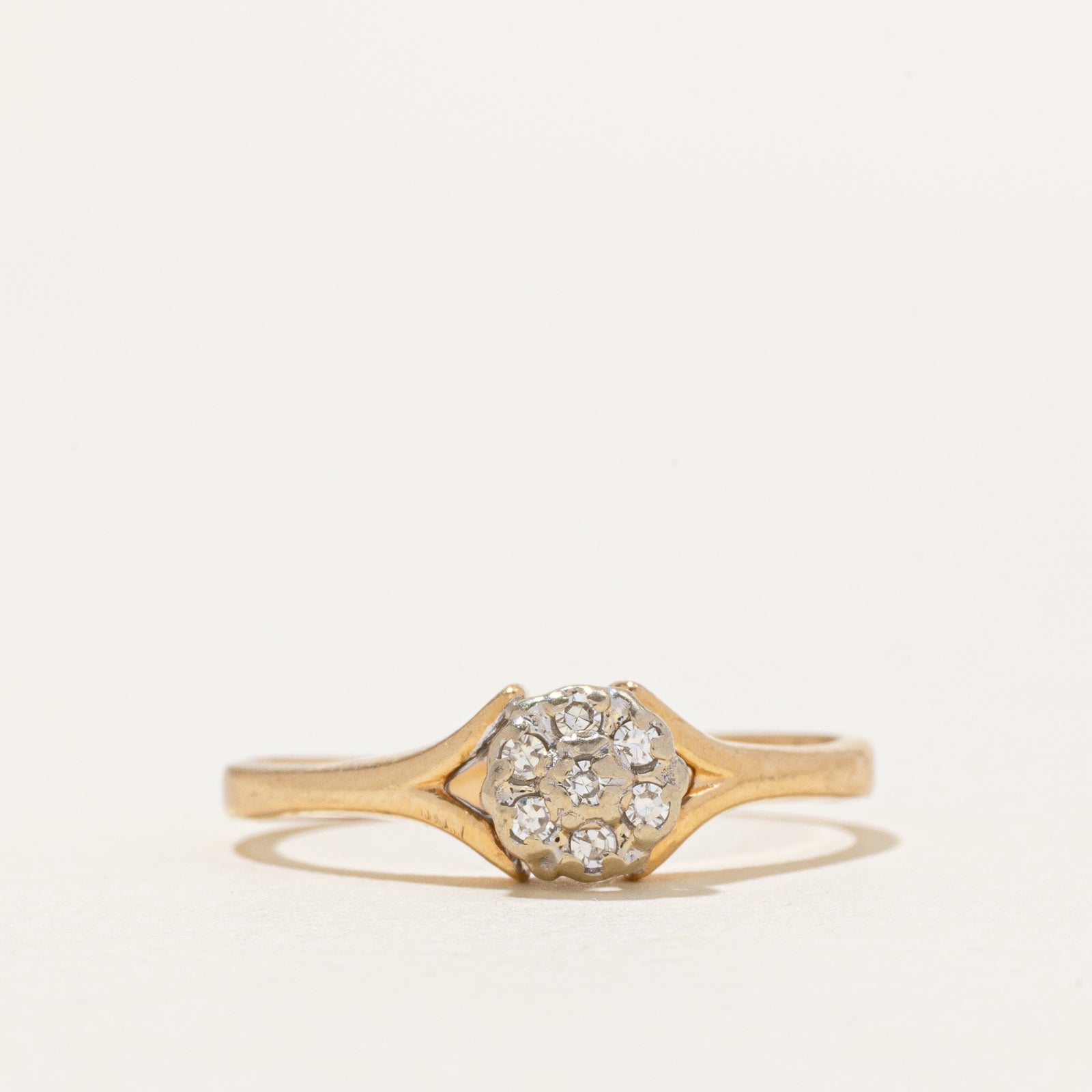 Diamond Cluster Tapered Ring | 0.07ctw | SZ 6.5
