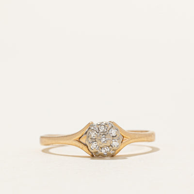 Diamond Cluster Tapered Ring | 0.07ctw | SZ 6.5