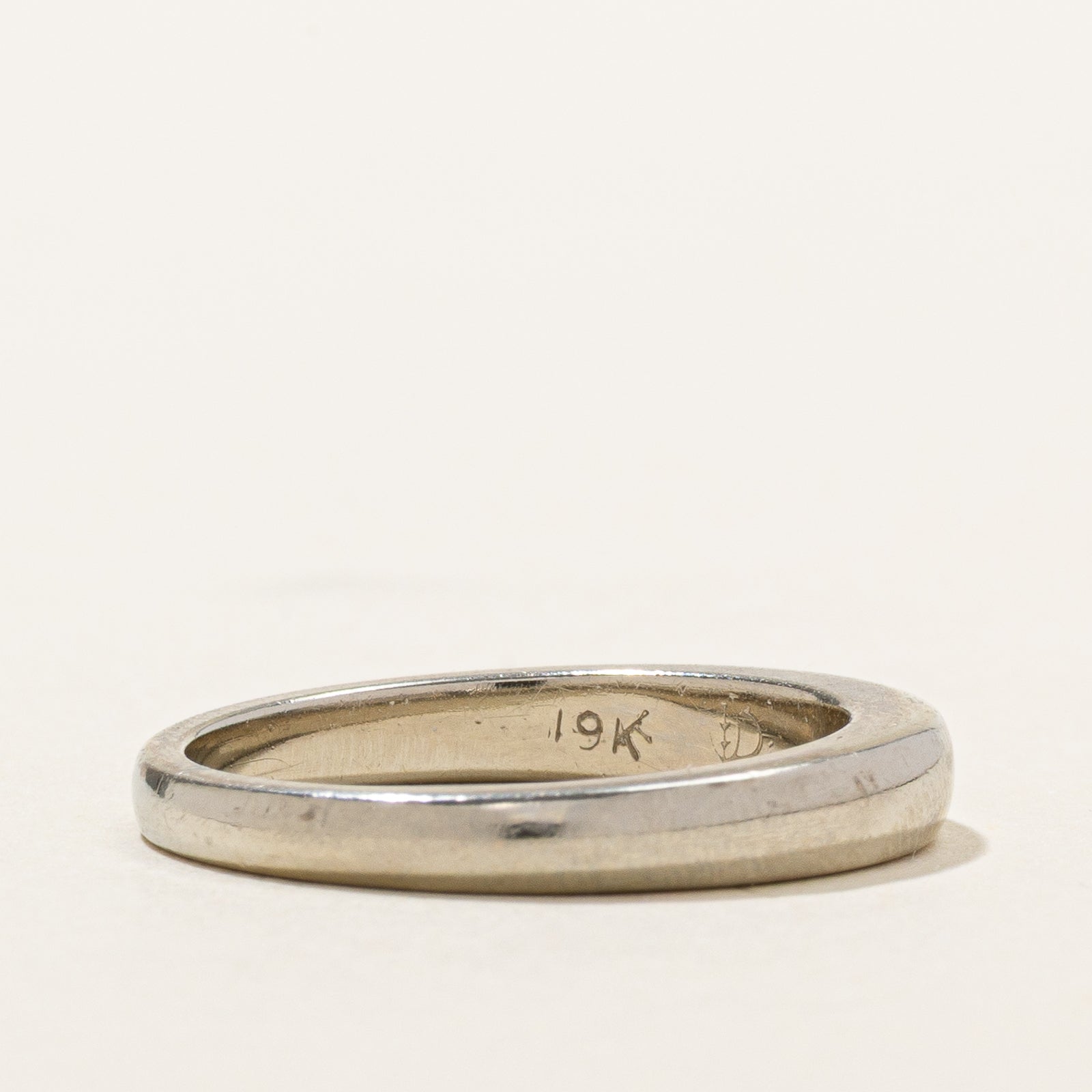 Alliance fine en or blanc 19 carats | Taille 5,75