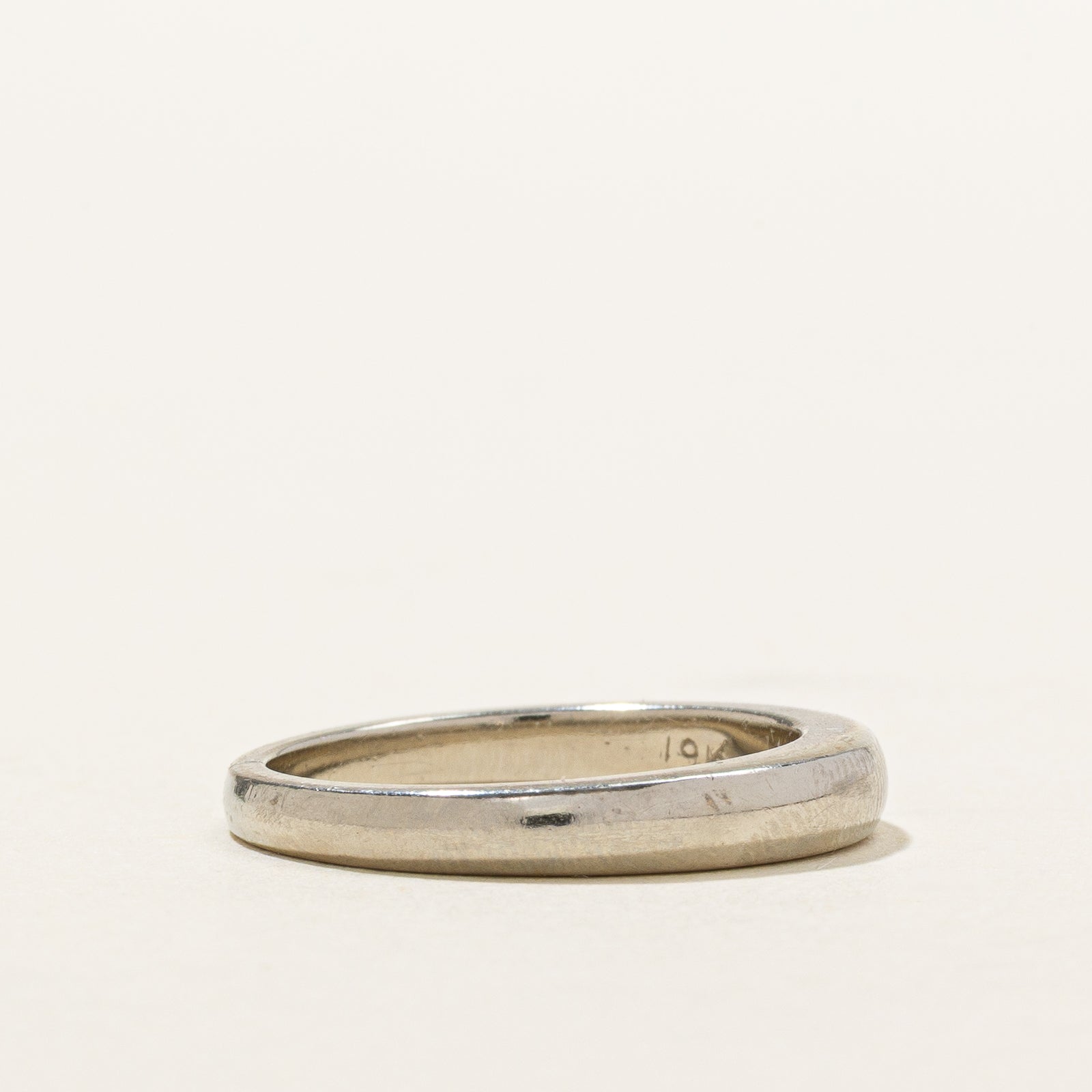 Alliance fine en or blanc 19 carats | Taille 5,75