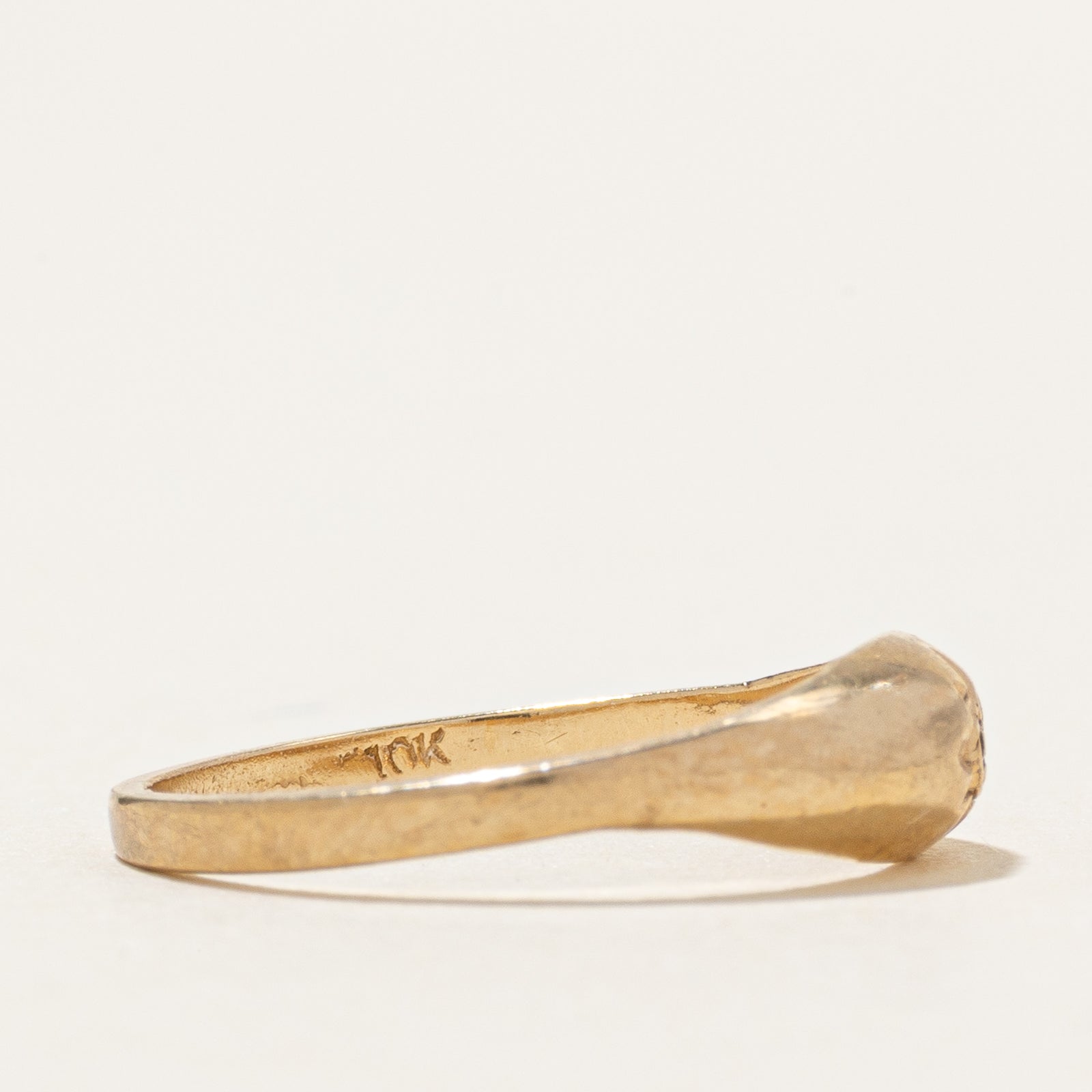 Bague dôme en diamant fin | 0,01 ct | Taille 4,5