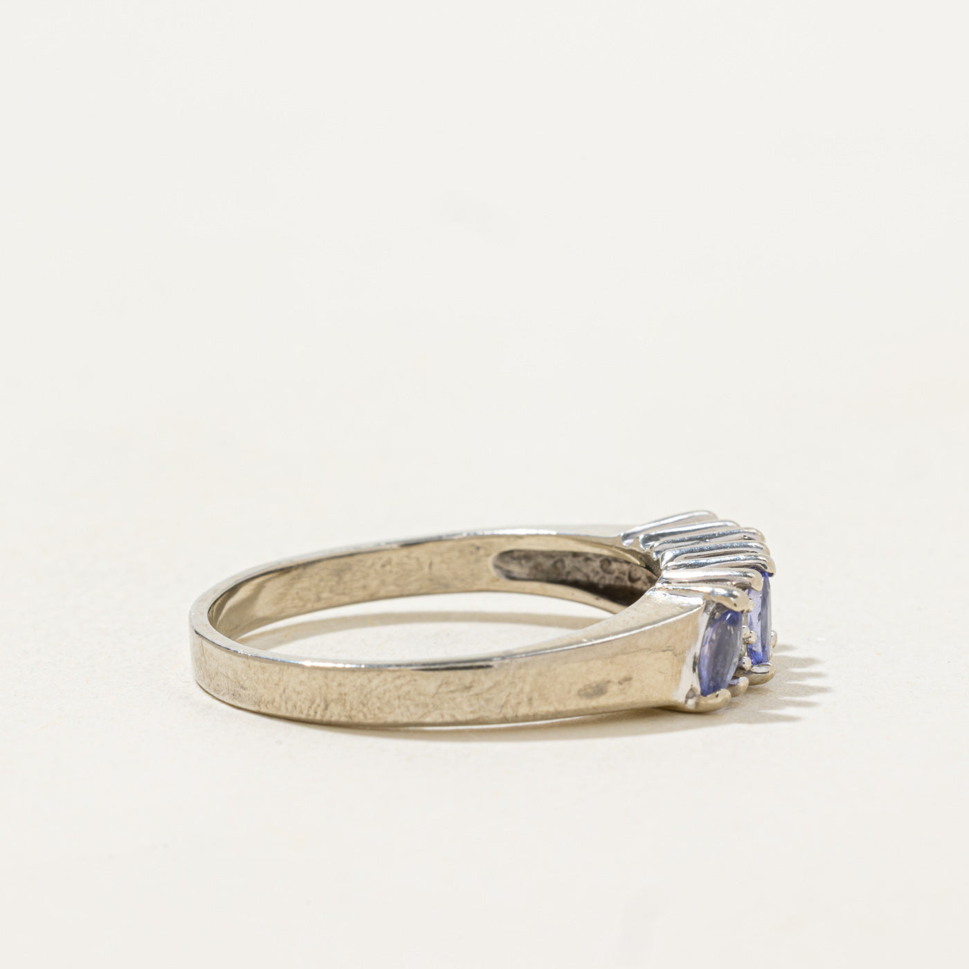 Marquise Cut Tanzanite & Diamond Ring | 0.3ctw, 0.03ctw | SZ 8.5 |