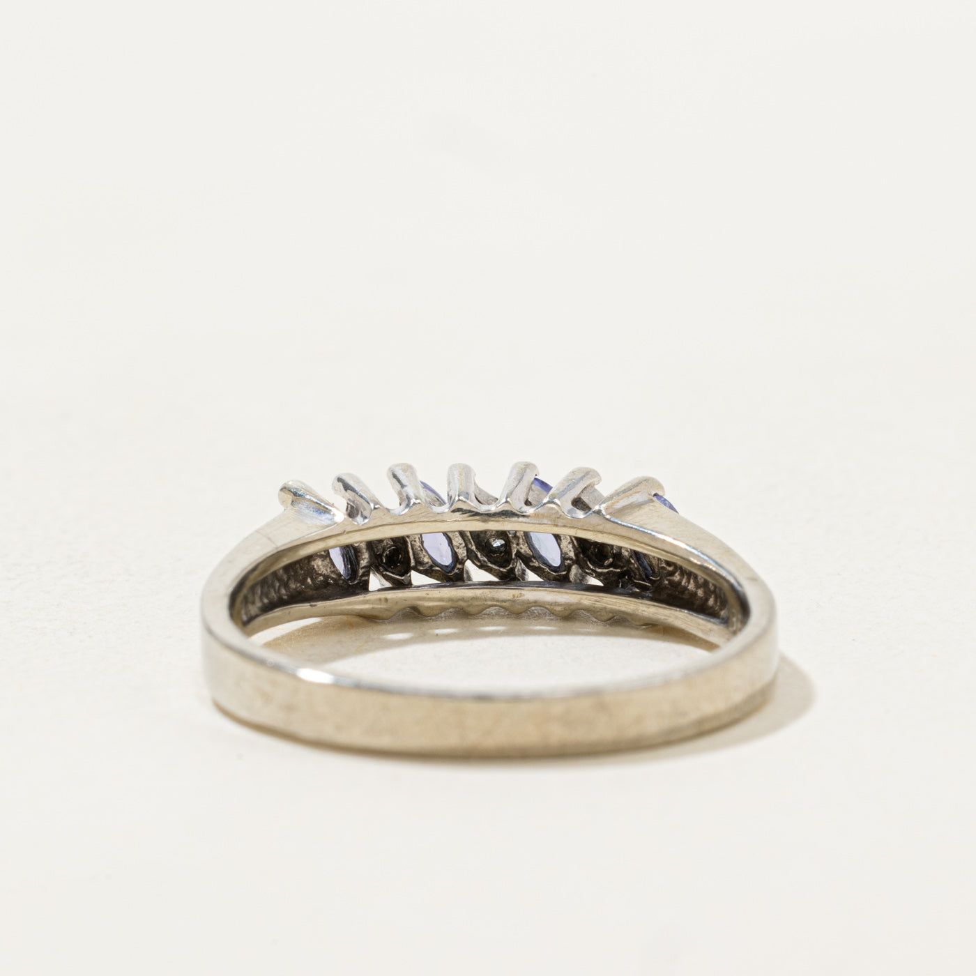 Marquise Cut Tanzanite & Diamond Ring | 0.3ctw, 0.03ctw | SZ 8.5 |