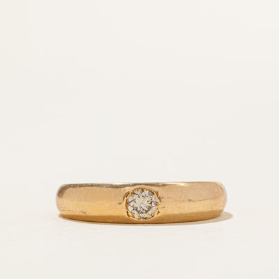 Flush Set Solitaire Diamond Band | 0.30ct | SZ 8.25