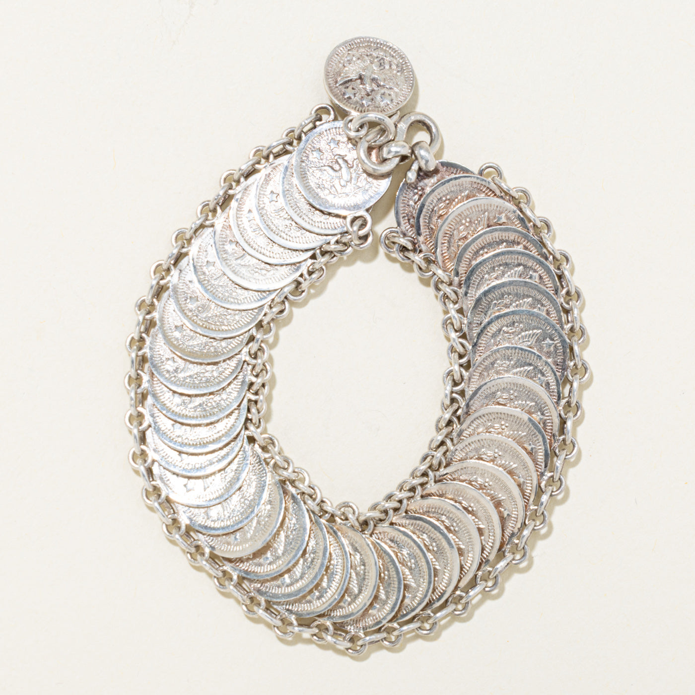 Silver Eagle Coin Chain Bracelet | 8"