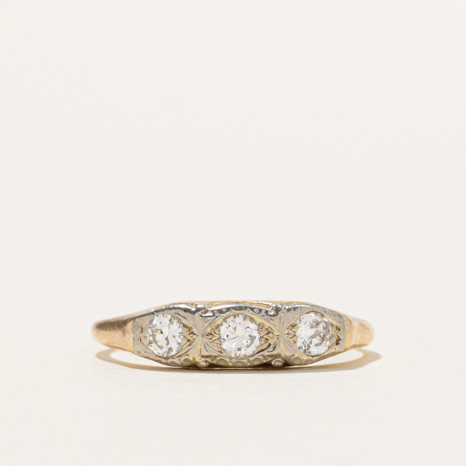 Three Stone Transitional Cut Diamond Ring | 0.27ctw | SZ 7.25