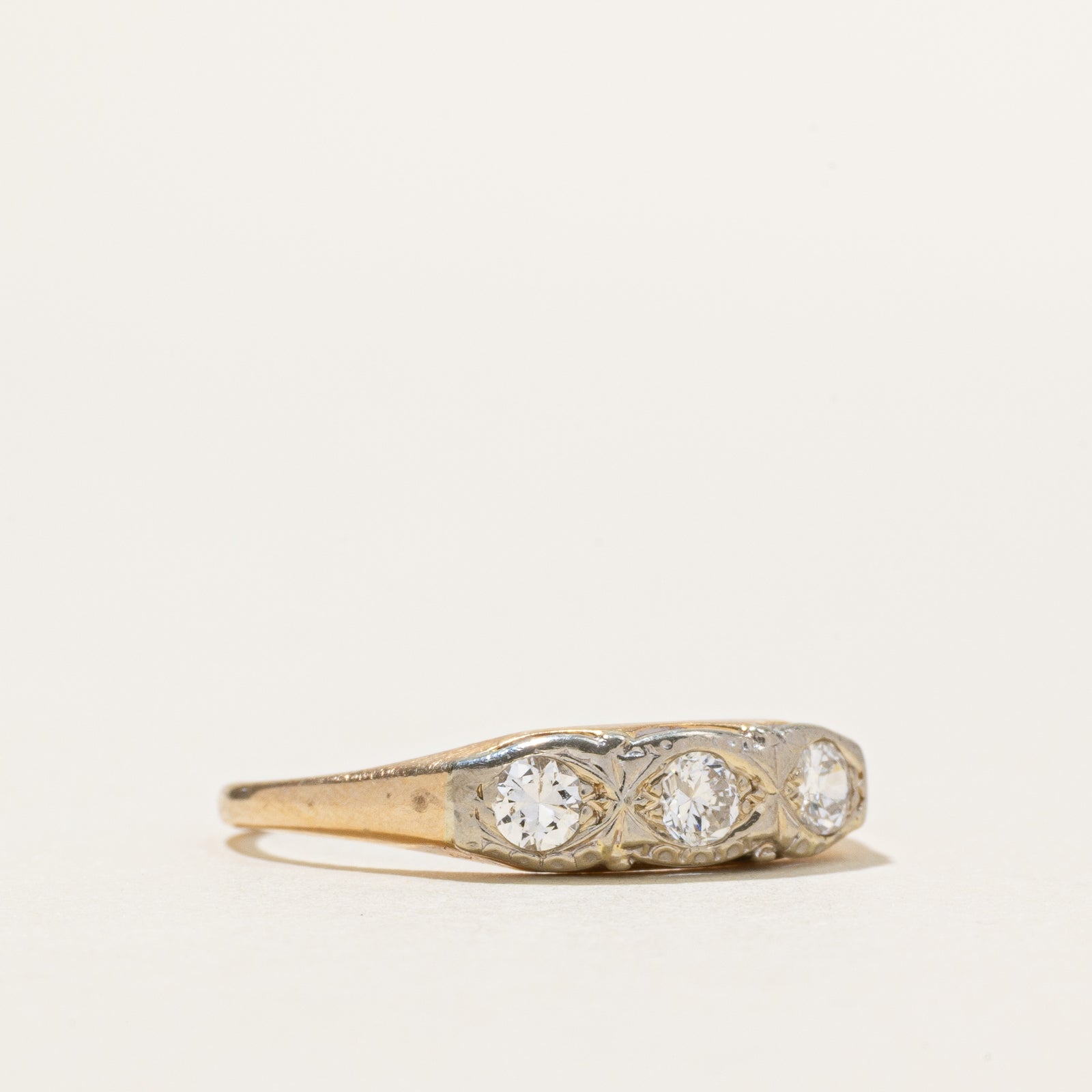 Three Stone Transitional Cut Diamond Ring | 0.27ctw | SZ 7.25