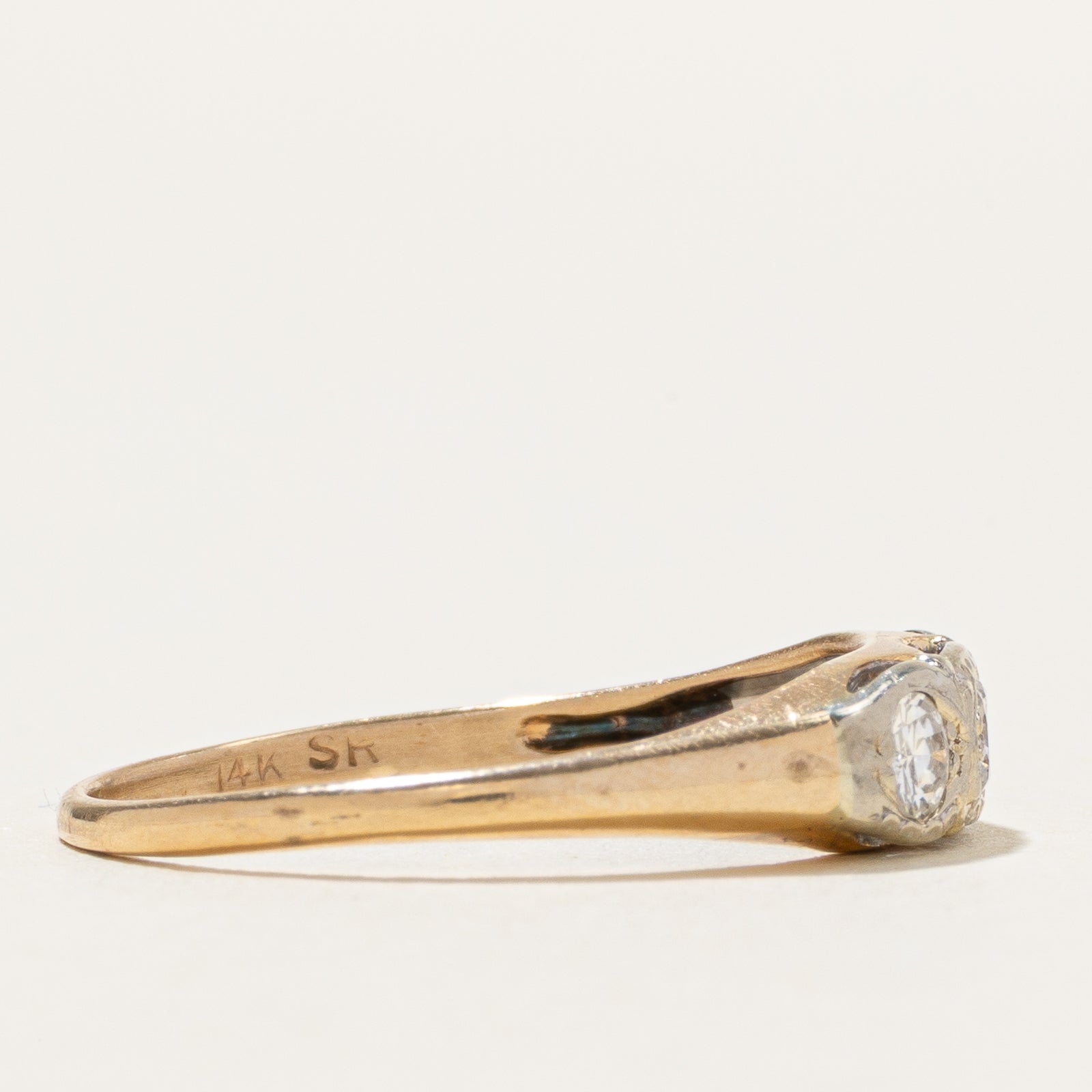 Three Stone Transitional Cut Diamond Ring | 0.27ctw | SZ 7.25