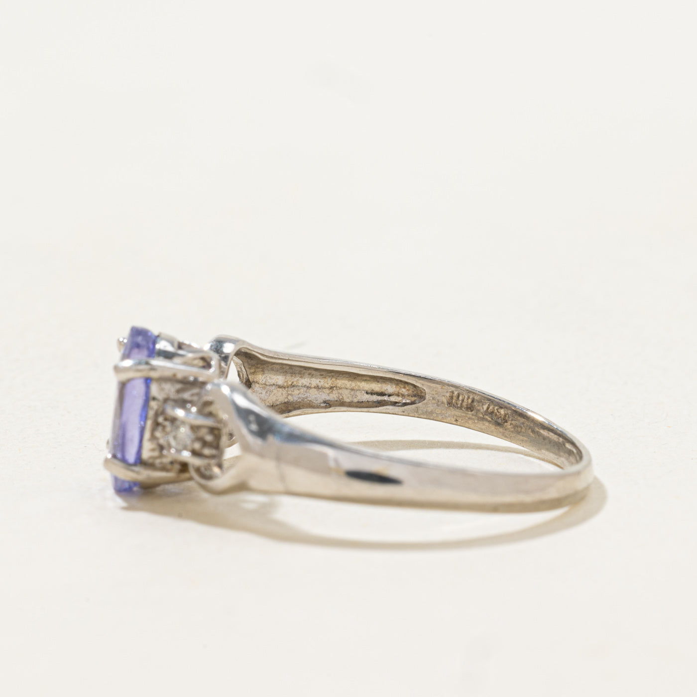 Oval Cut Tanzanite & Diamond Ring | 1.4ct, 0.02ctw | SZ 7.5 |