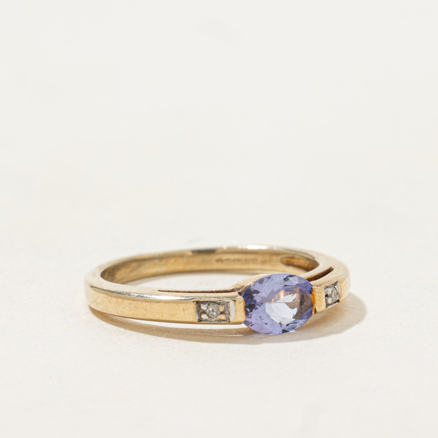 East West Tanzanite & Diamond Ring | 0.36ct, 0.01ctw | SZ 5.5 |