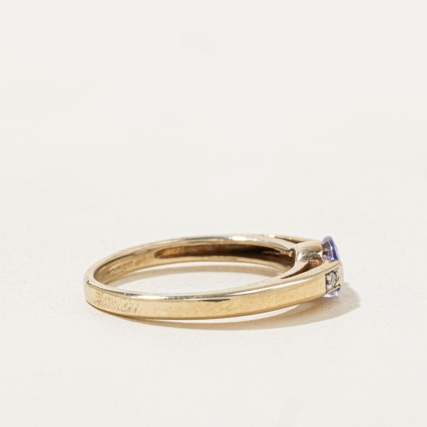 East West Tanzanite & Diamond Ring | 0.36ct, 0.01ctw | SZ 5.5 |