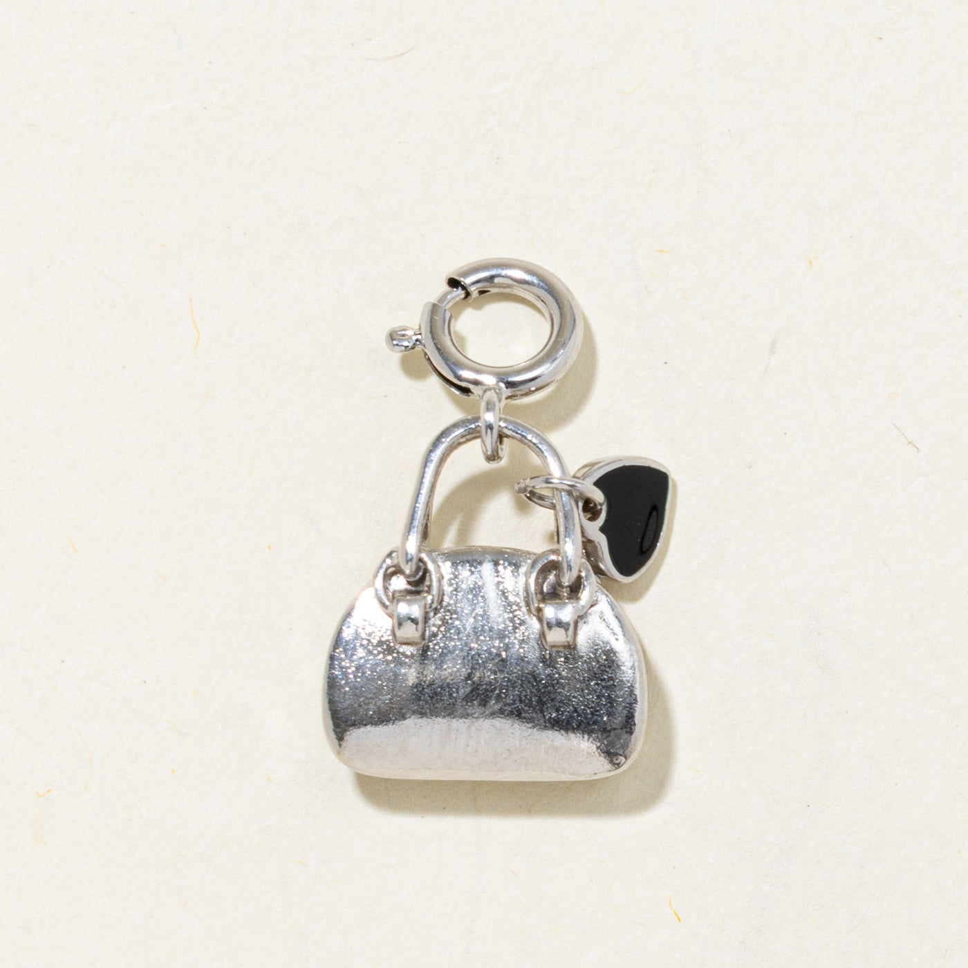 Sterling Silver Handbag & Heart Charm
