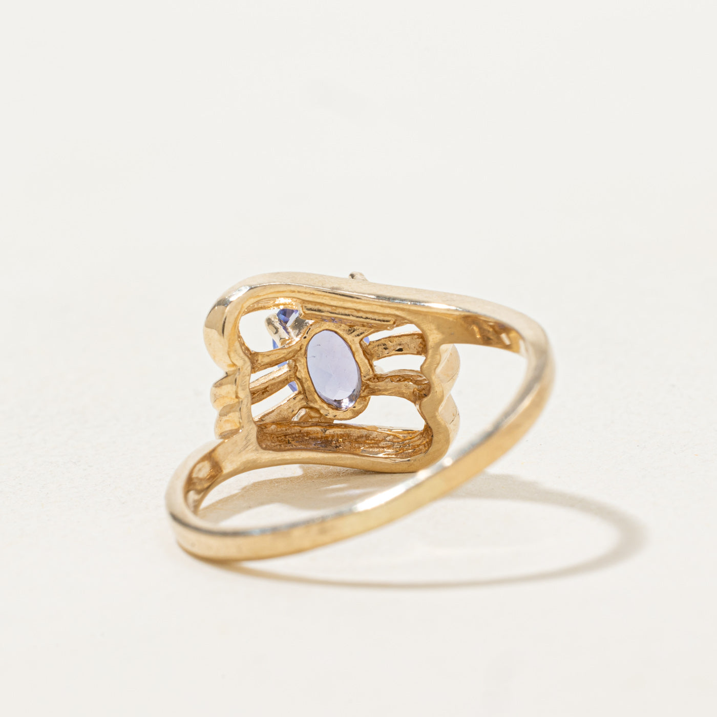 Tanzanite & Diamond Twisted Bypass Ring | 0.67ct, 0.02ctw | SZ 7.75 |