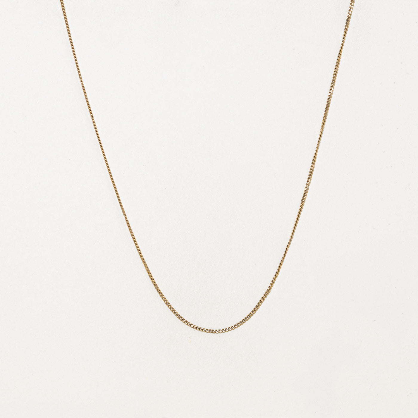 10k Yellow Gold Curb Link Chain | 18.5"