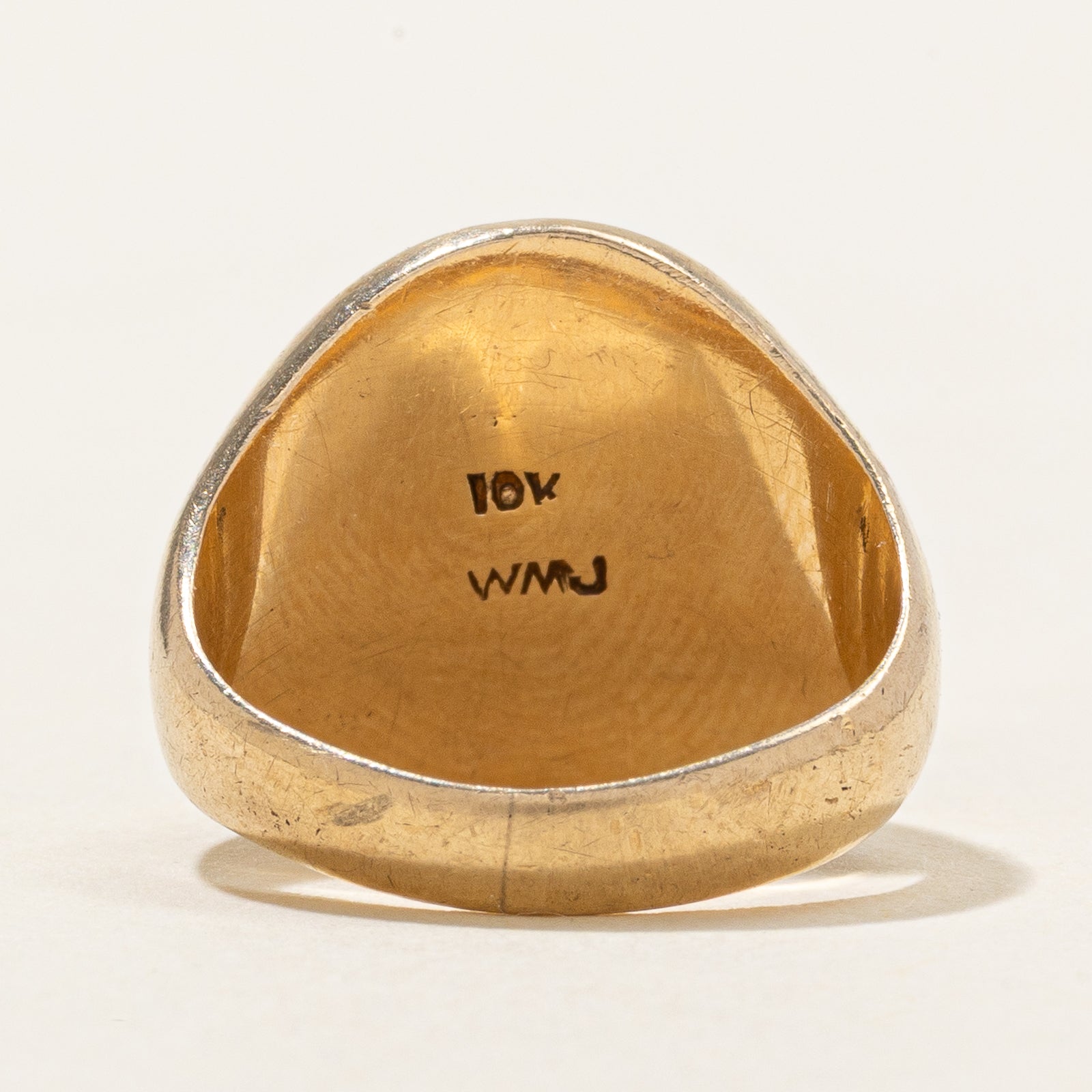 10k Yellow Gold "S" Initial Signet Ring | SZ 2.75