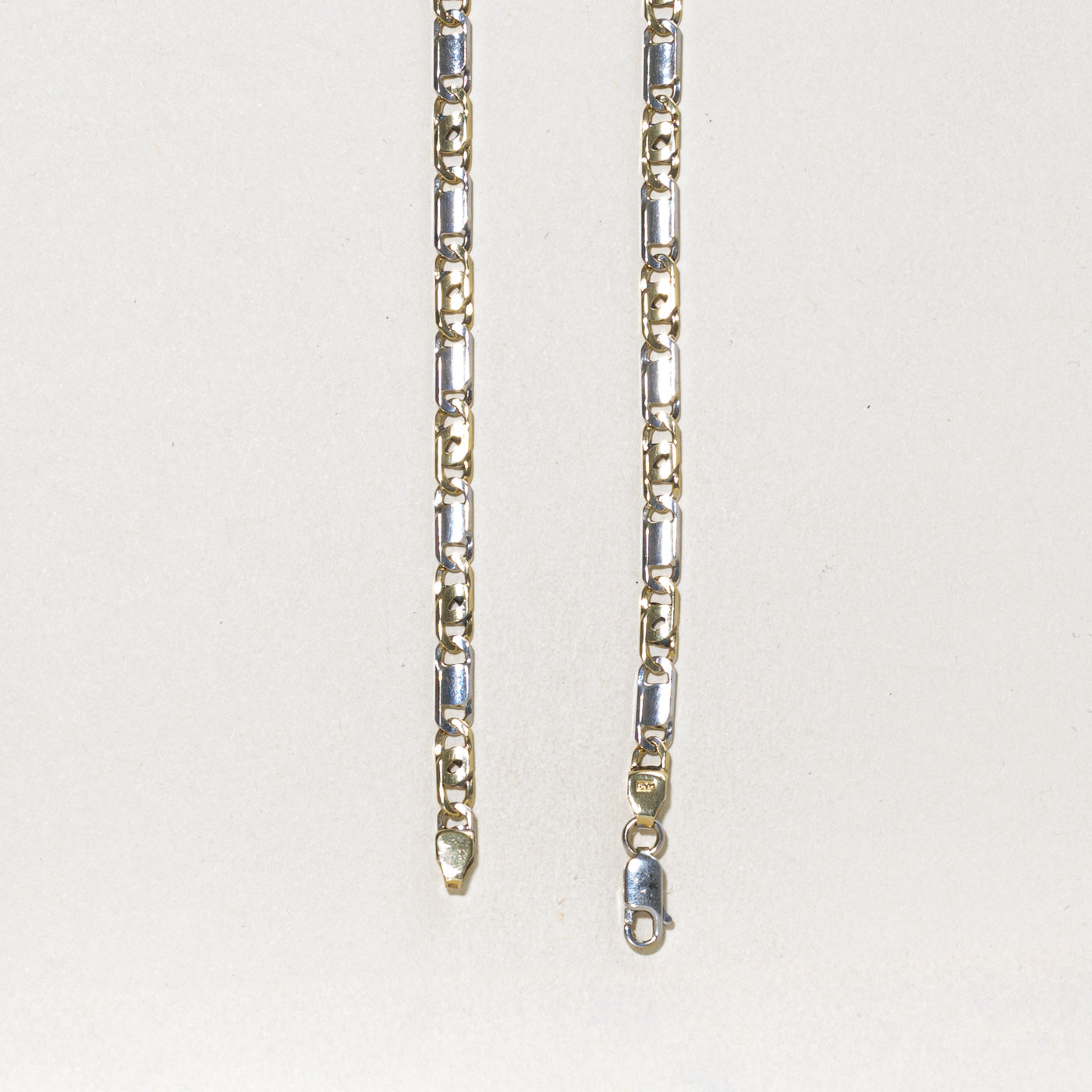 Italian Two Tone Modified Figarucci Chain | 20.5"