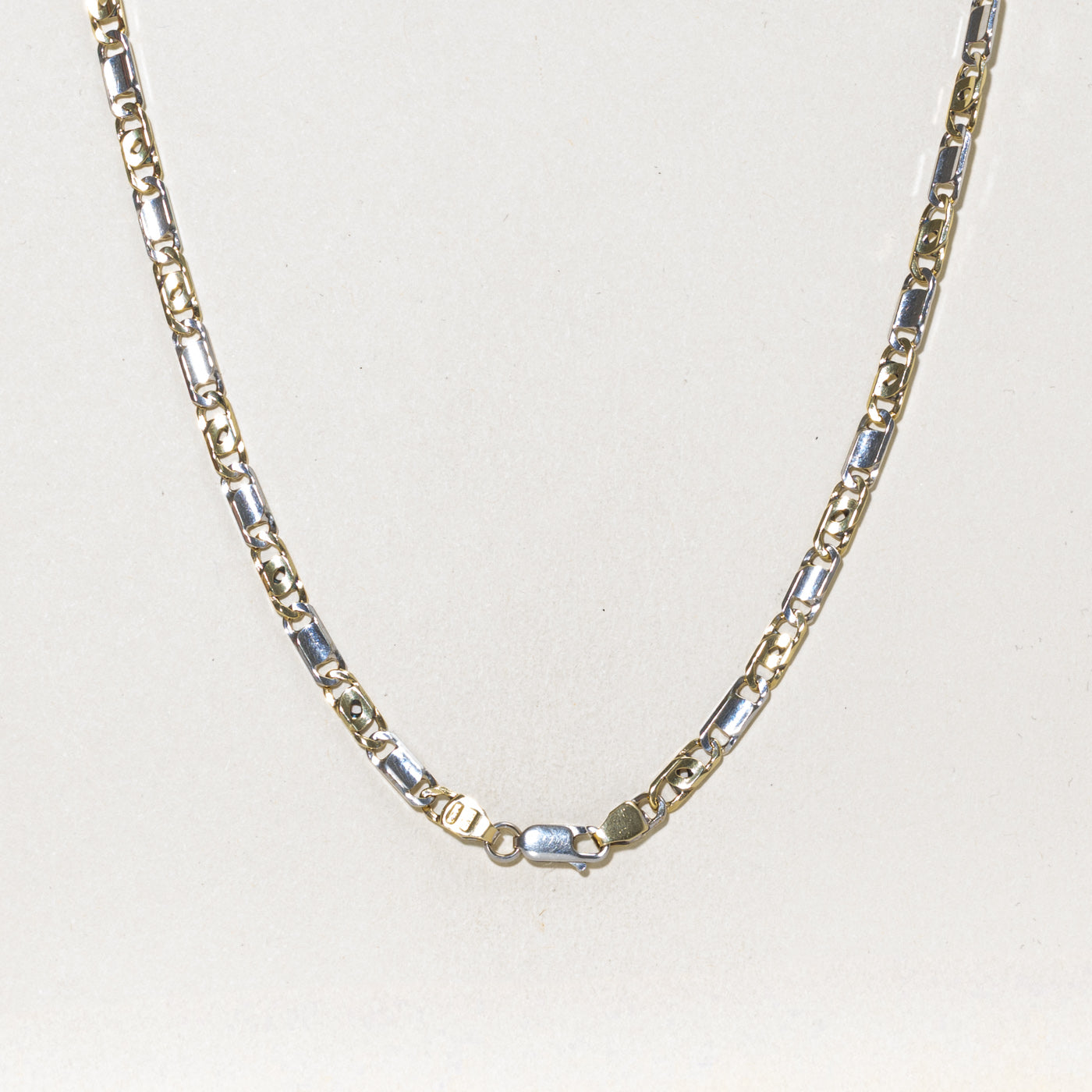 Italian Two Tone Modified Figarucci Chain | 20.5"