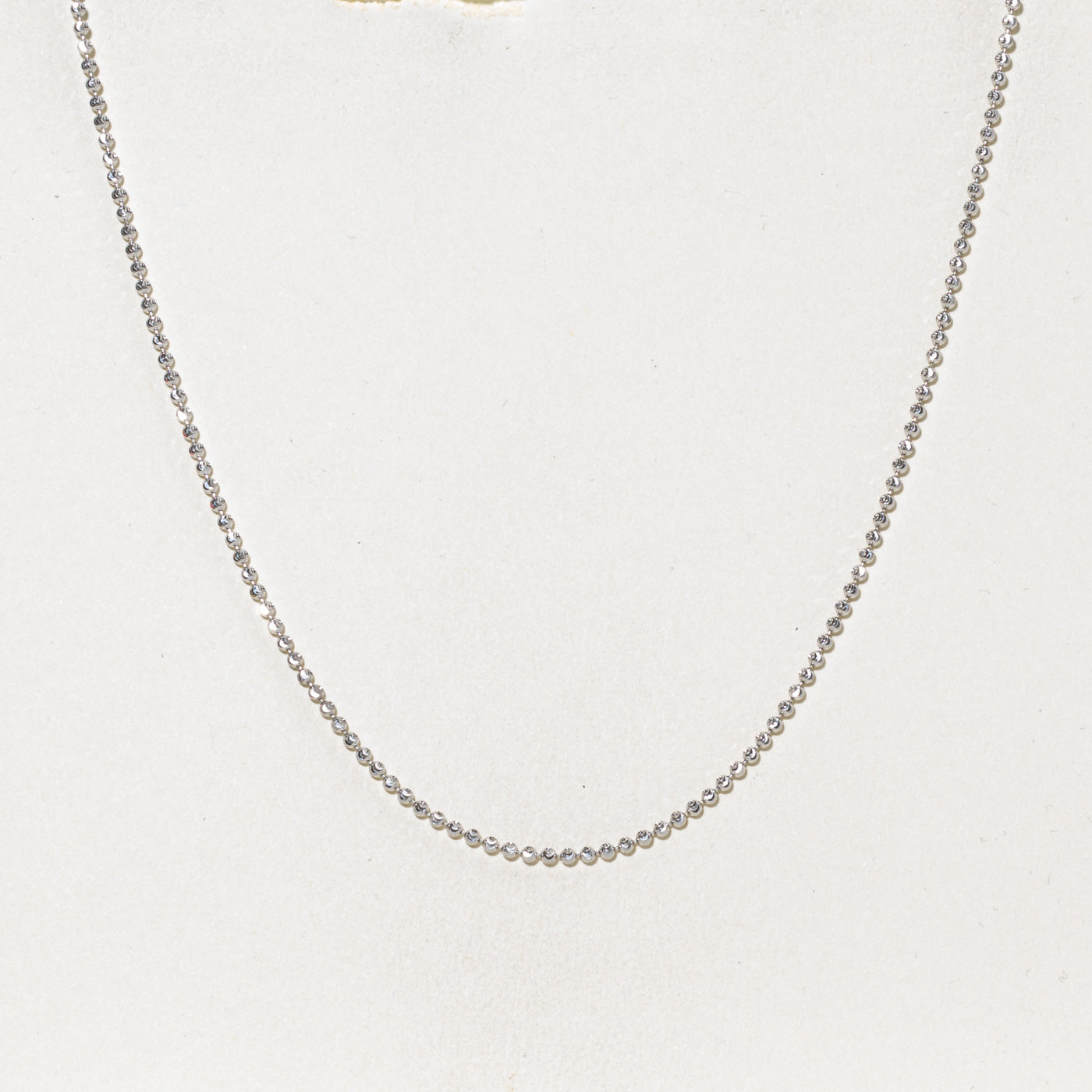10k White Gold Bead Chain | 26.5"