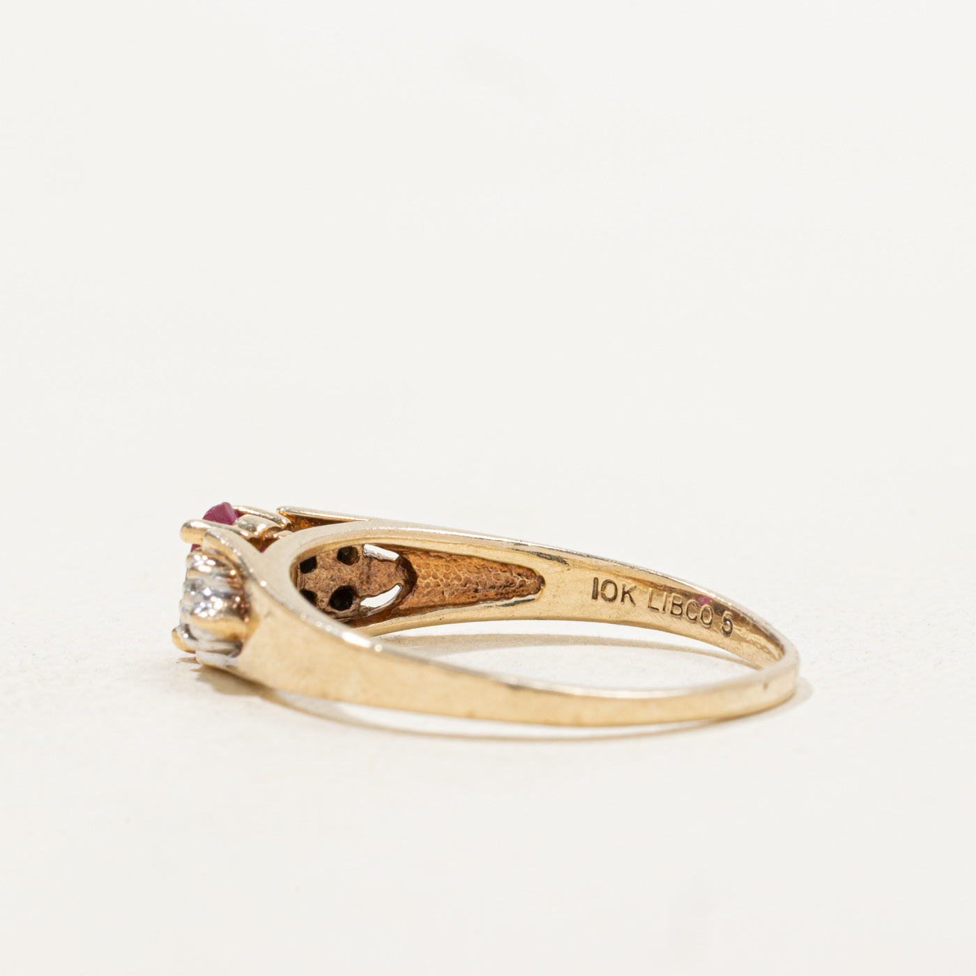 Synthetic Ruby & Natural Diamond Accented Ring | 0.35ct, 0.04ctw | SZ 8.0 |