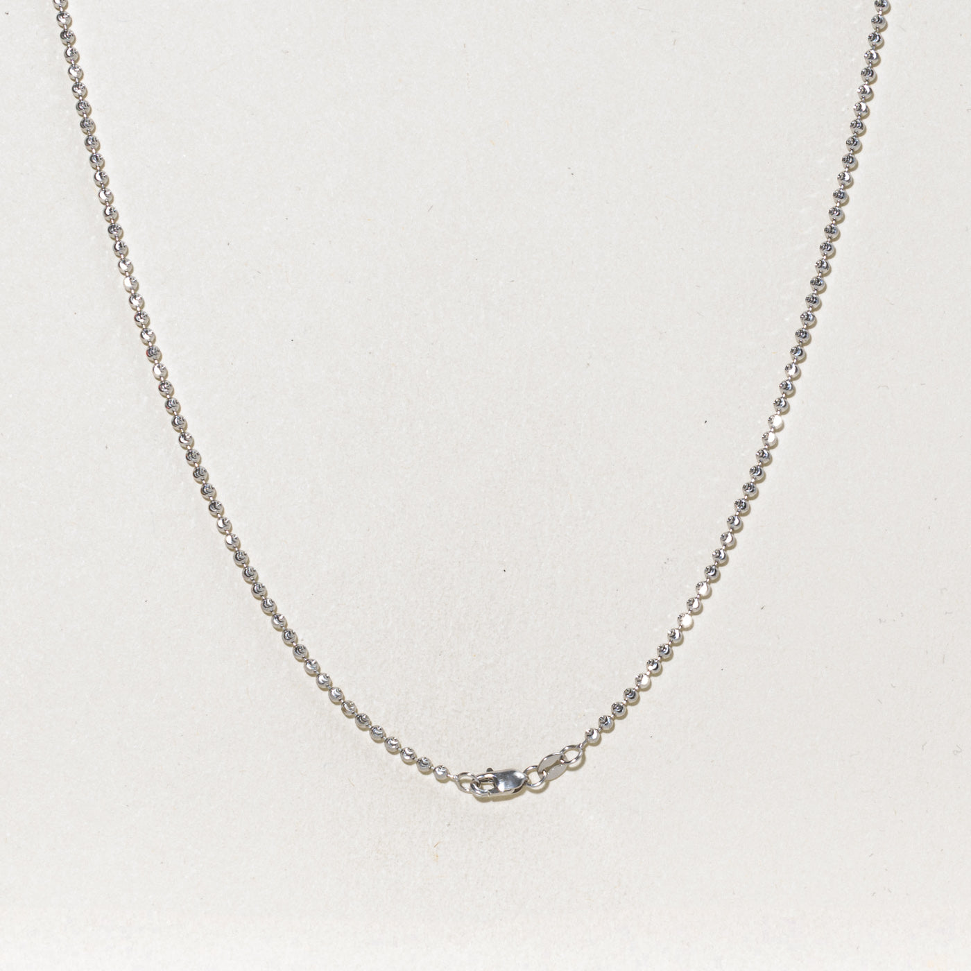 10k White Gold Bead Chain | 26.5"