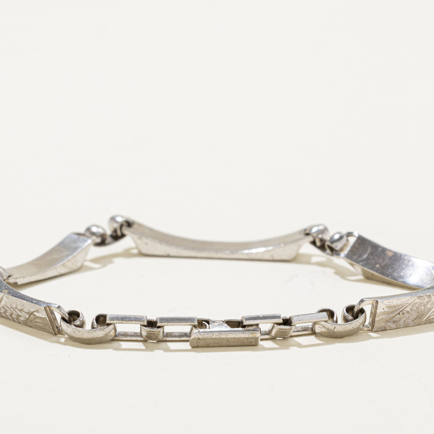 Sterling Silver Engraved ID Tag Bracelet | 7.5"