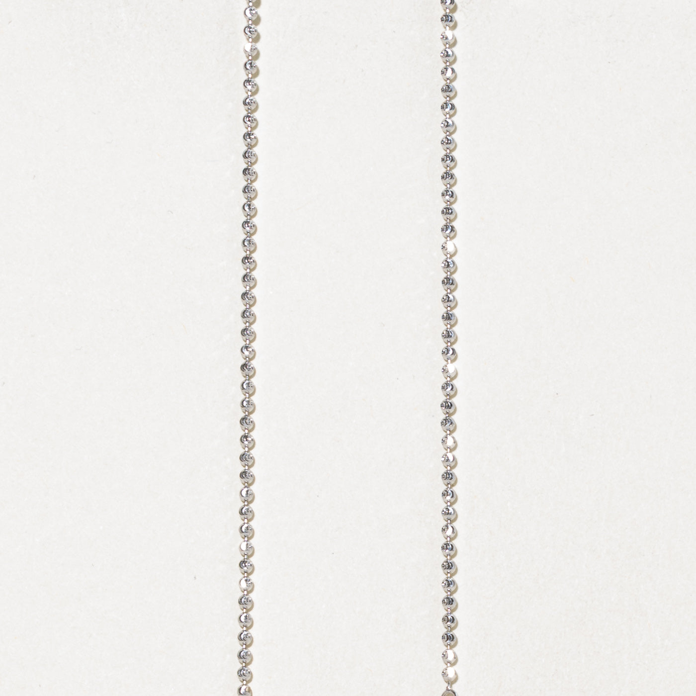 10k White Gold Bead Chain | 26.5"