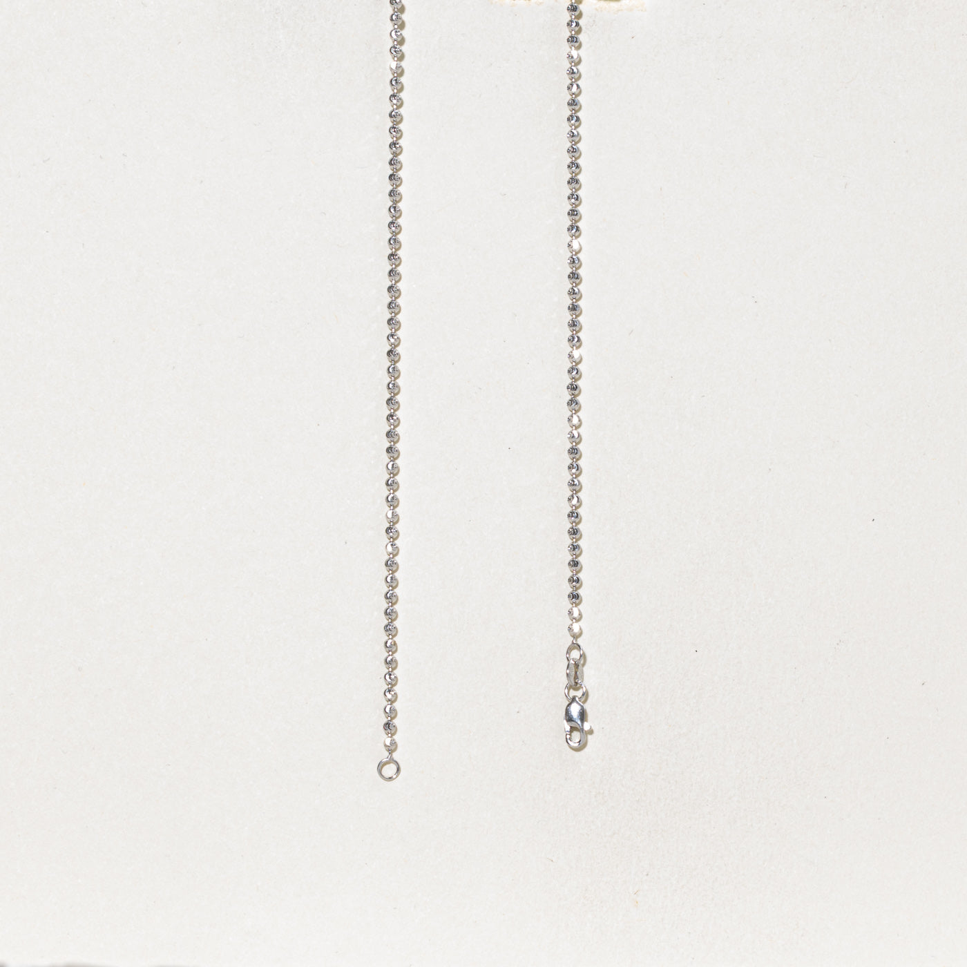 10k White Gold Bead Chain | 26.5"
