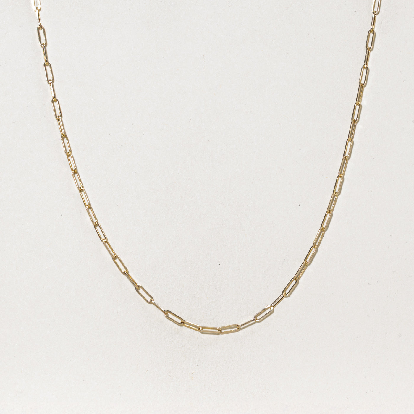 10k Yellow Gold Paperclip Chain | 20"
