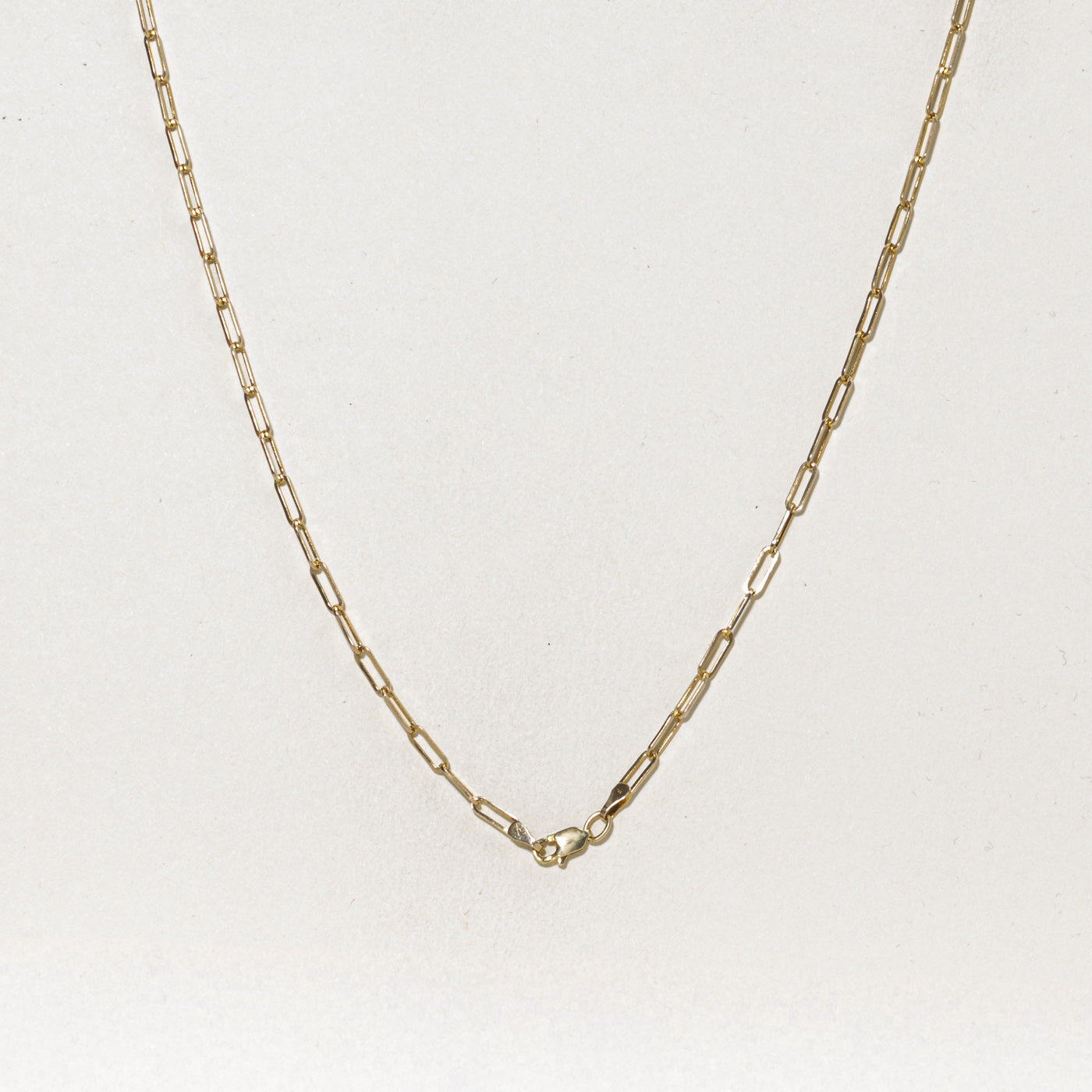 10k Yellow Gold Paperclip Chain | 20"
