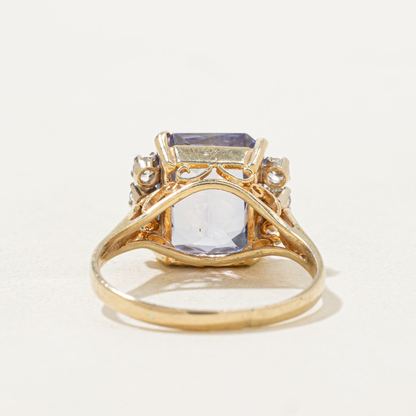 Sapphire & Diamond Accented Cocktail Ring | 6.7ct, 0.27ctw | SZ 8.75 |