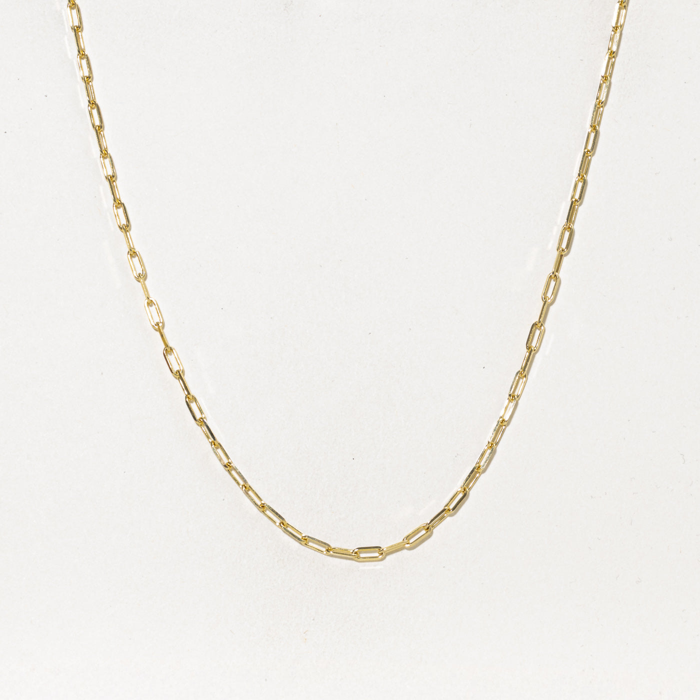 10k Yellow Gold Paperclip Chain | 2.75mm | 18"