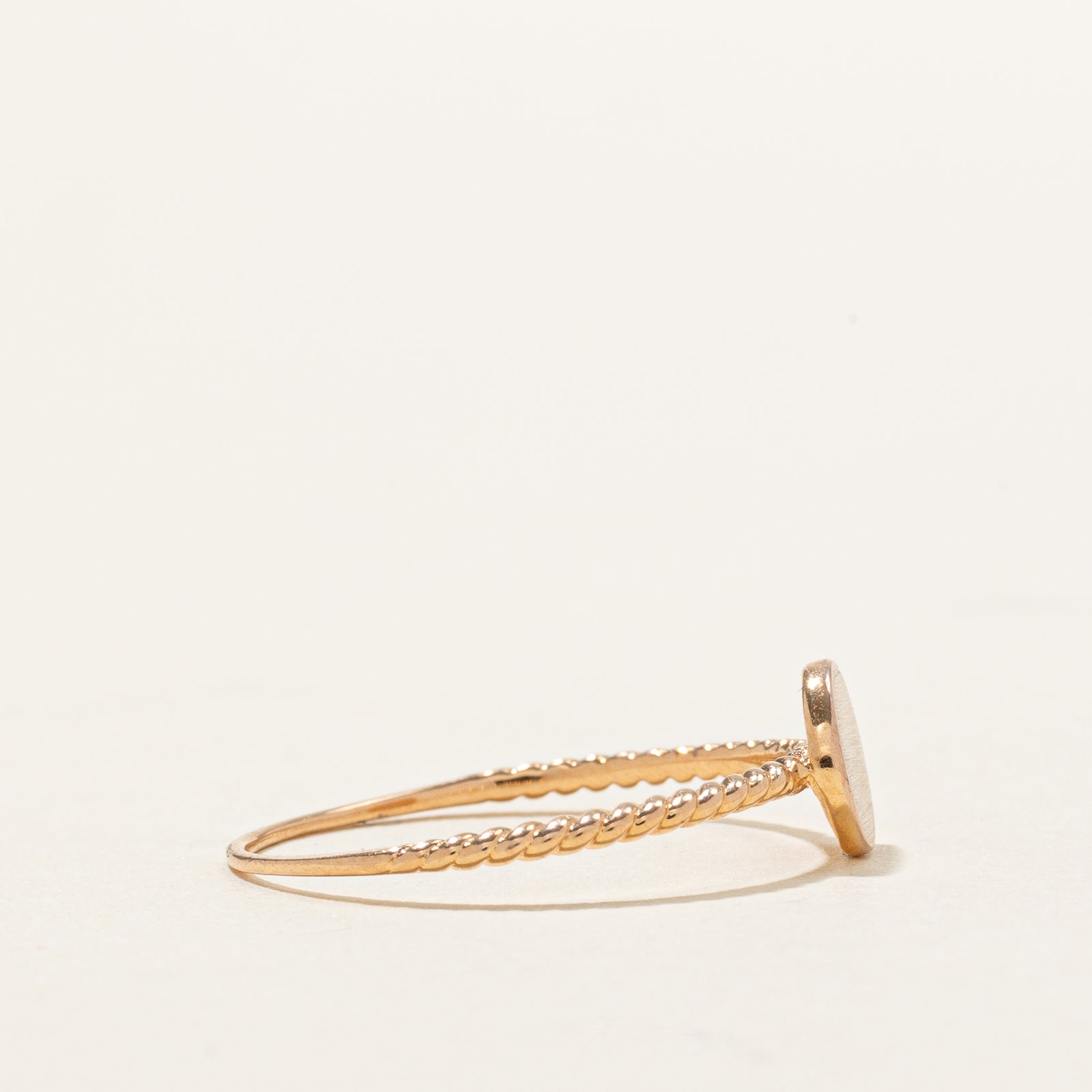 18k Rose Gold Flat Circle Ring | SZ 6.75