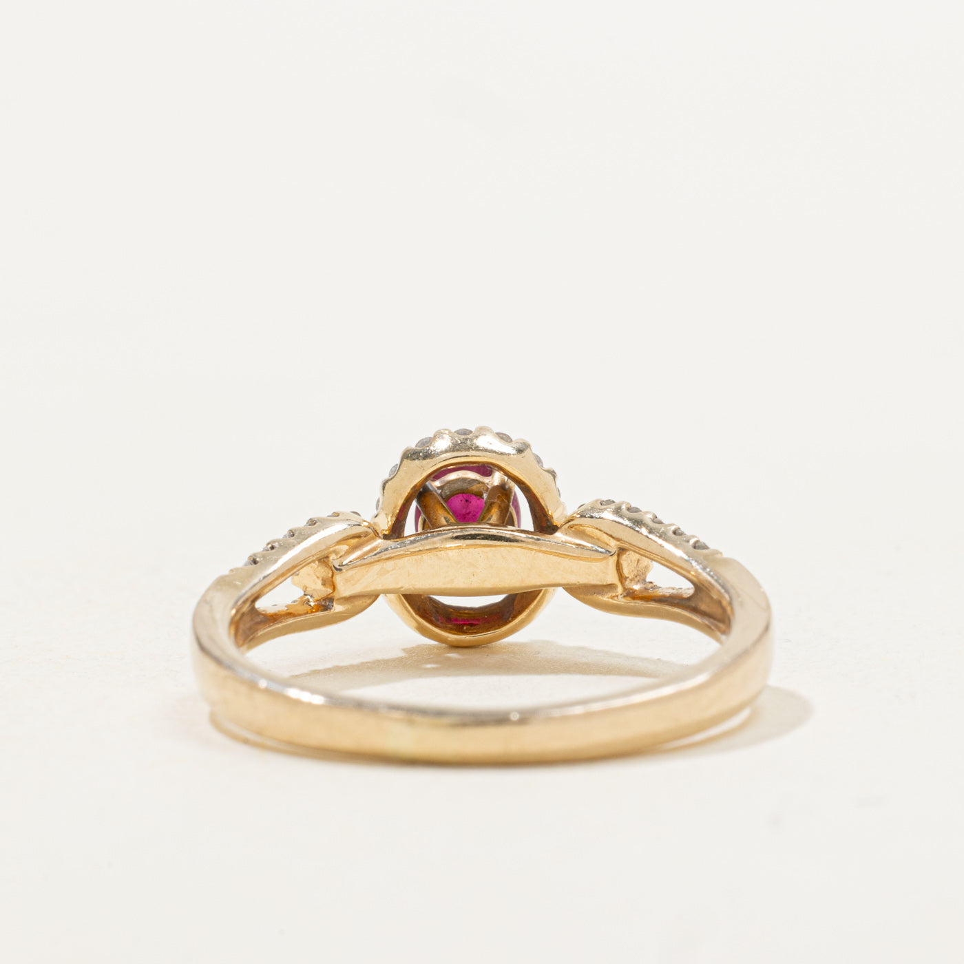 Ruby & Diamond Open Halo Ring | 0.46ct, 0.17ctw | SZ 7.75 |