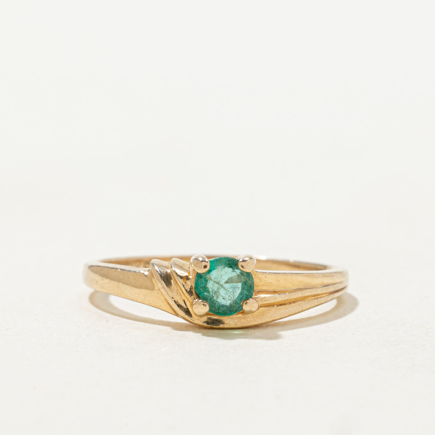 'Birks’ Solitaire Emerald Ring | 0.16ct | SZ 6.0 |