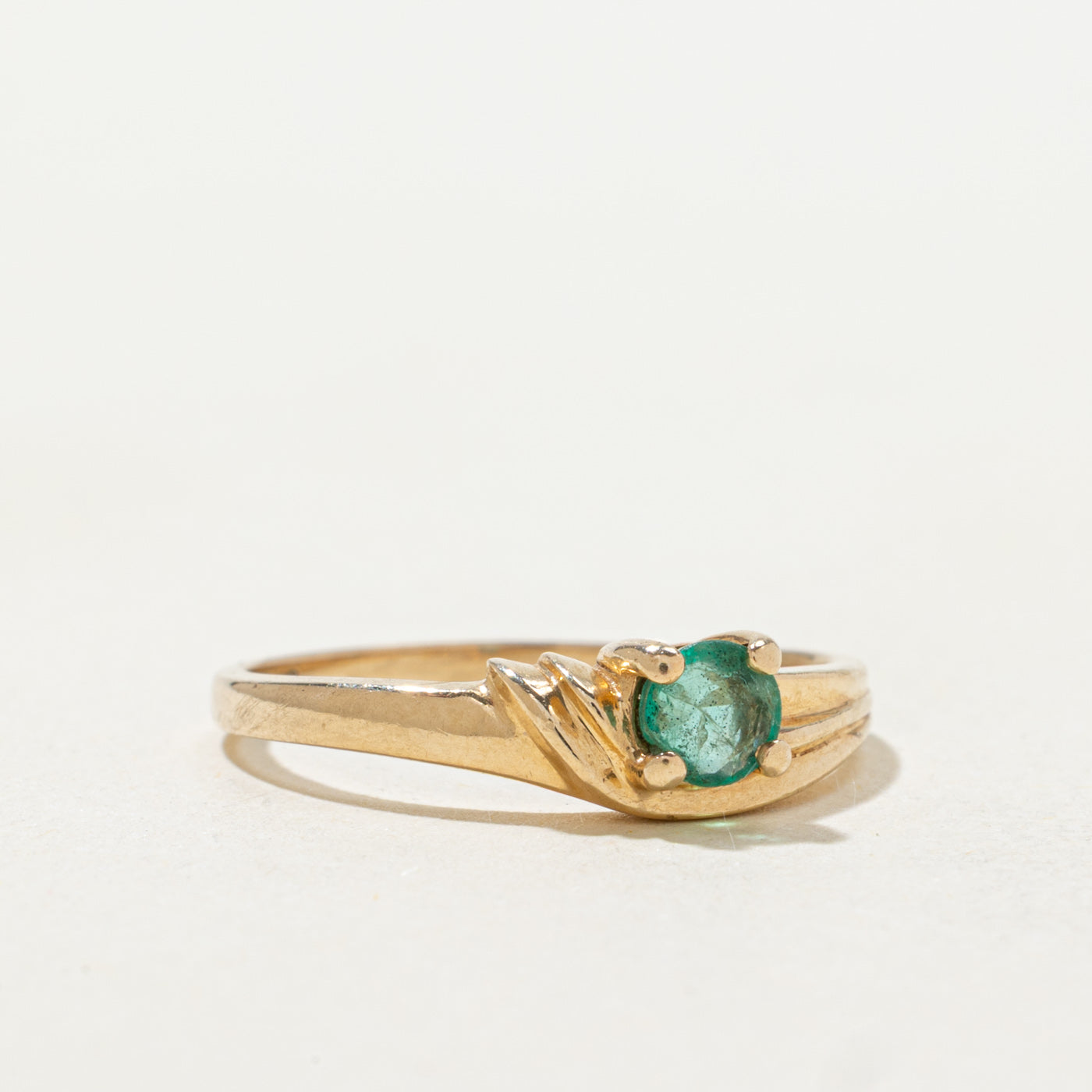 'Birks’ Solitaire Emerald Ring | 0.16ct | SZ 6.0 |