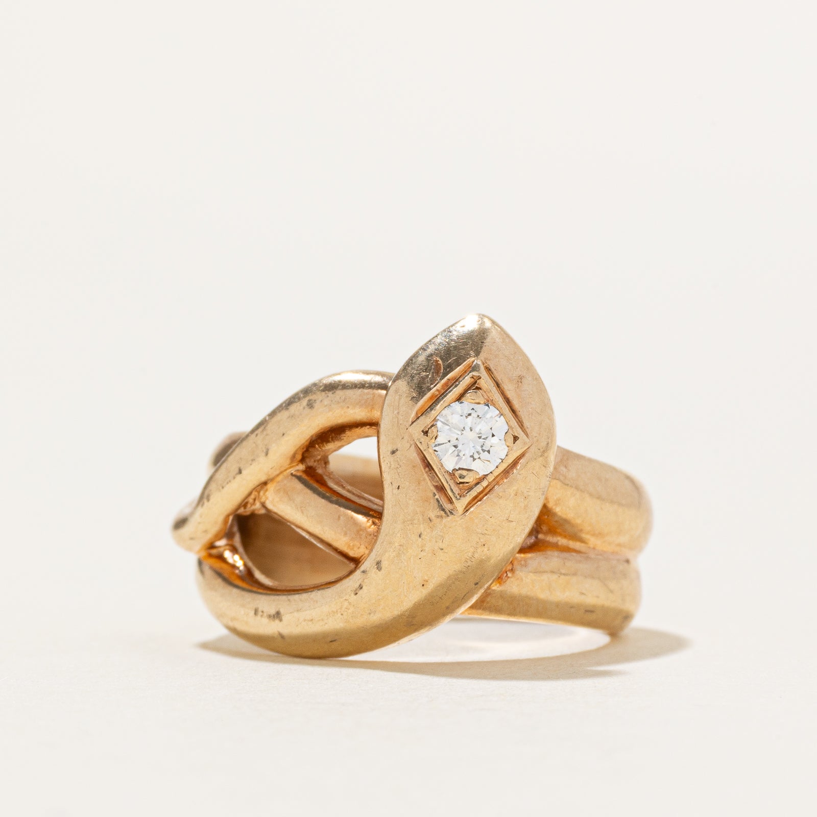 'Birks' Snake Diamond Twisted Ring | 0.12ct | SZ 5.25