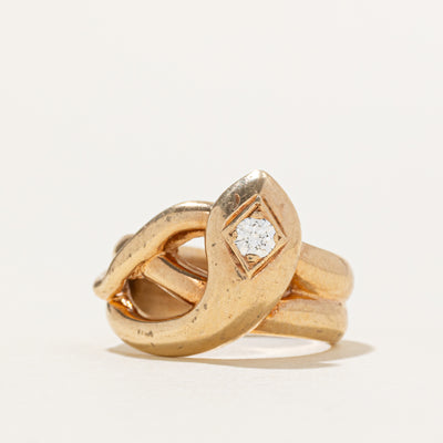 'Birks' Snake Diamond Twisted Ring | 0.12ct | SZ 5.25